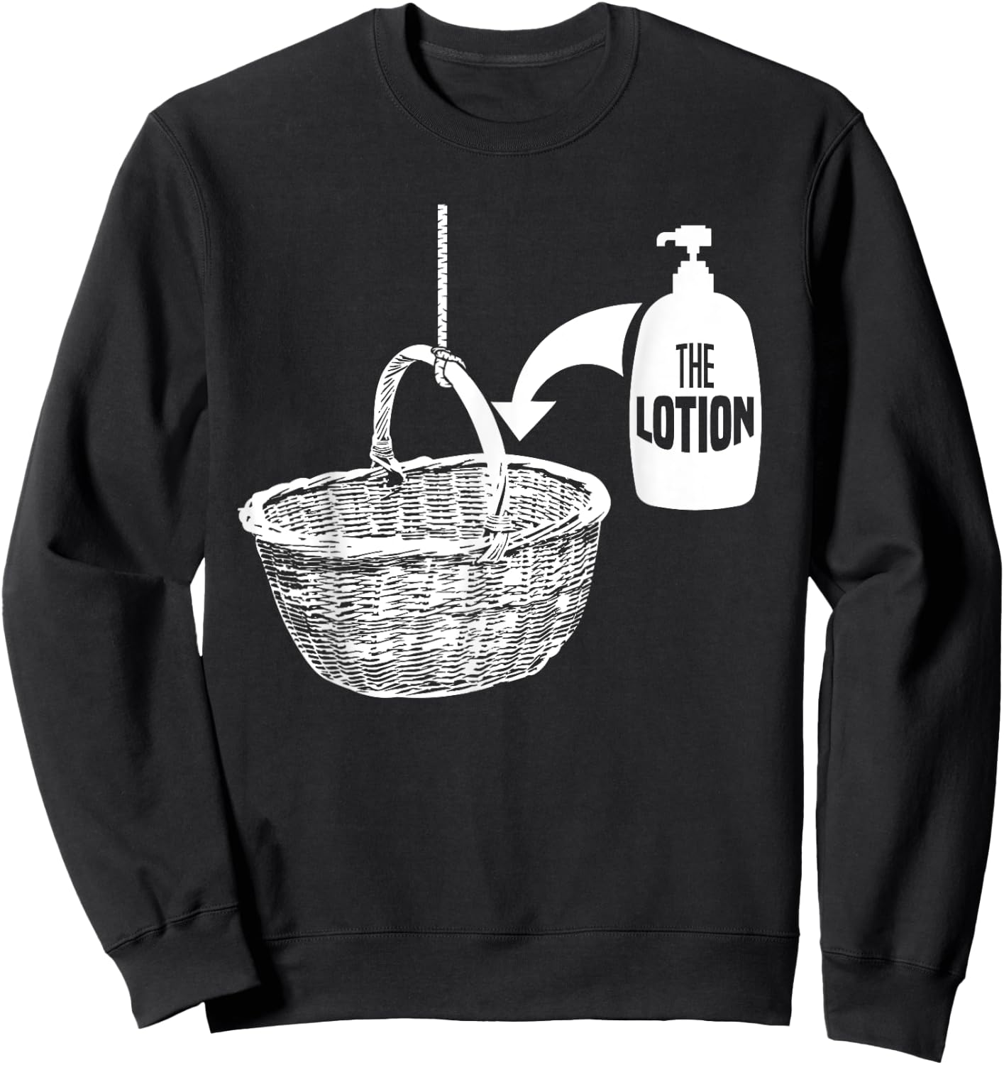Put the Lotion in the Basket Shirt Creepy Halloween Torture Sweatshirt - Sweatshirt | Black
