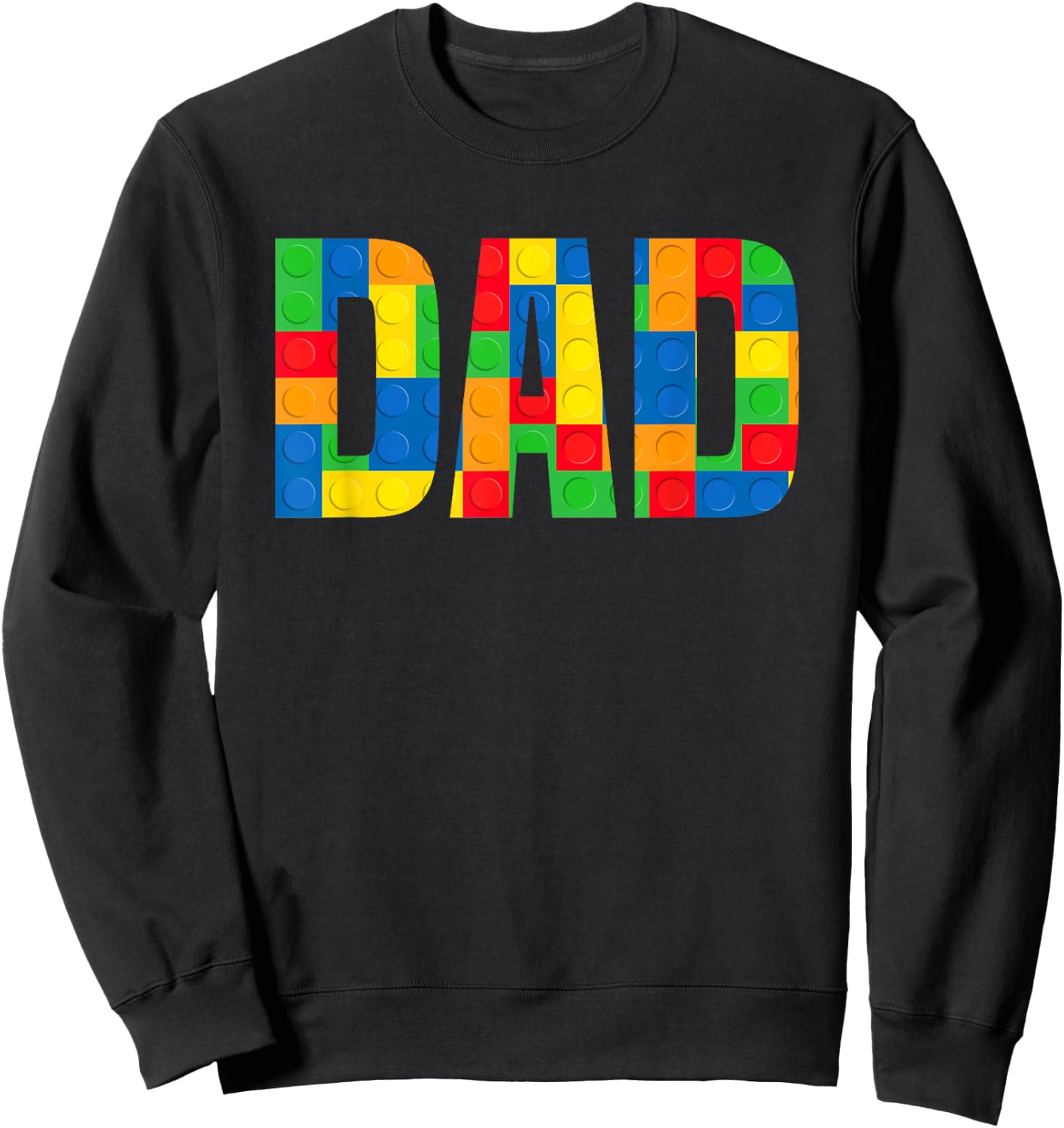 Cool Dad Brick Master Builder Funny Building Blocks Dad Sweatshirt - Sweatshirt | Black