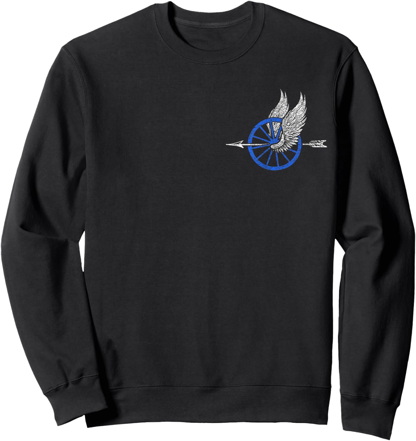 Police Motor Unit Wings Wheel and Arrow for Motor Officer Sweatshirt - Sweatshirt | Black