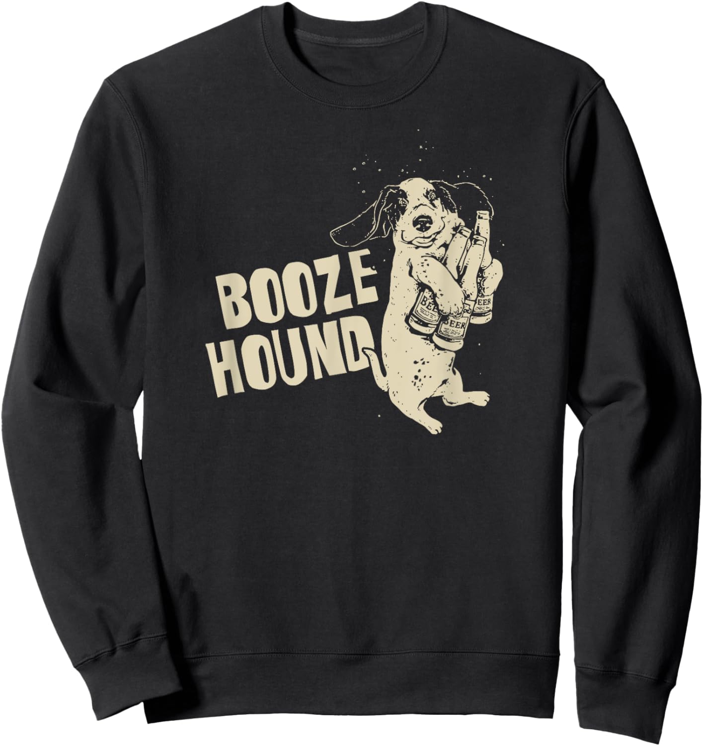 Booze Hound Beer Lover Present Drunk Basset Hound Dog Lover Women Sweatshirt - Sweatshirt | Black