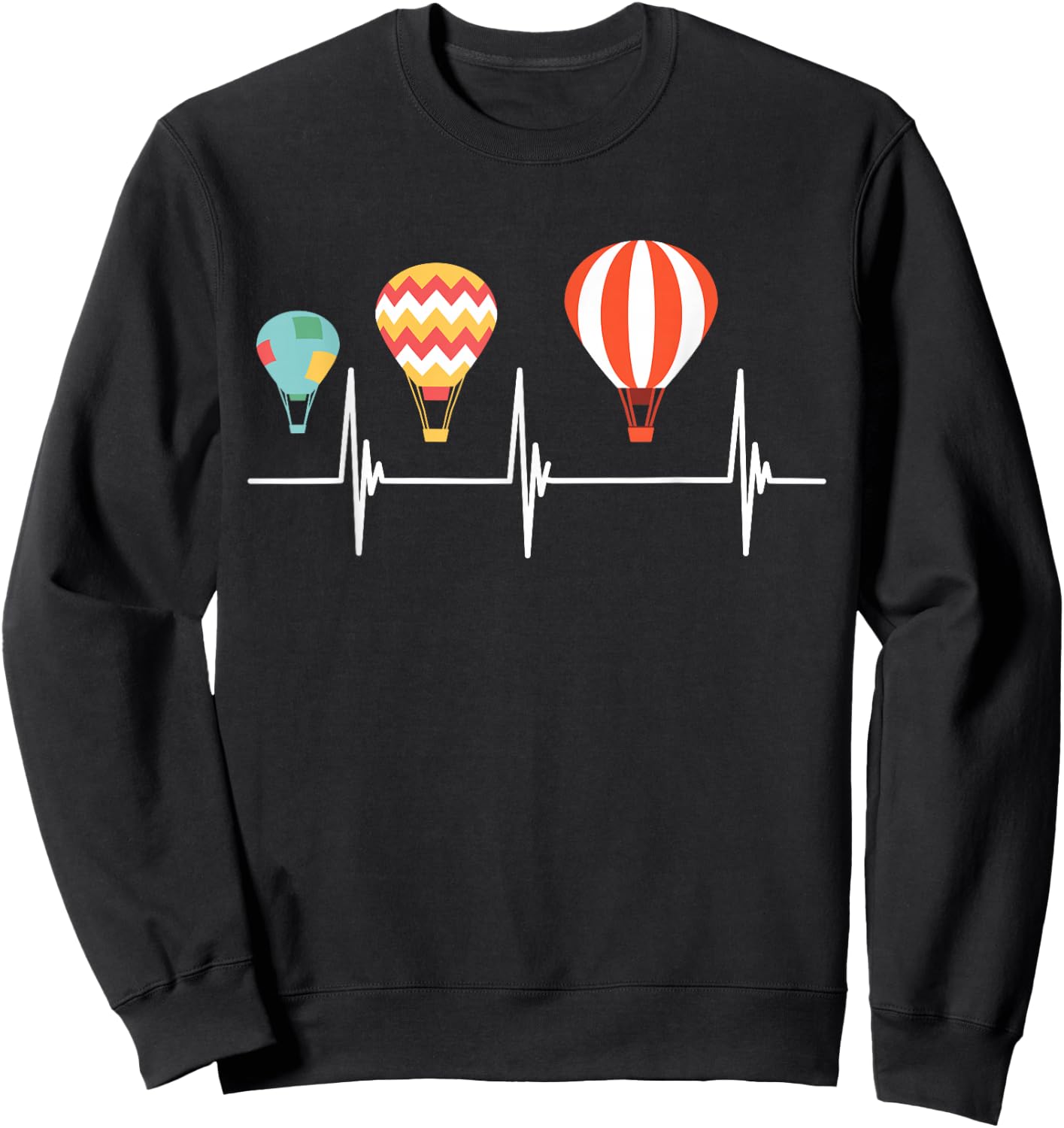 Hot Air Balloon Basket Air Hot Air Balloon Ride Sweatshirt - Sweatshirt | Black