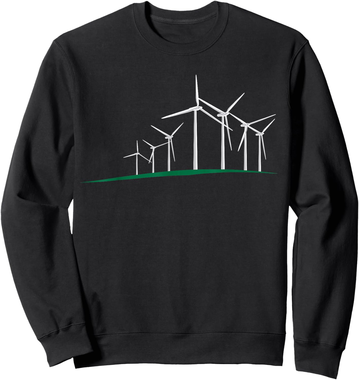 Windmill Wind Energy Design Sweatshirt - Sweatshirt | Black