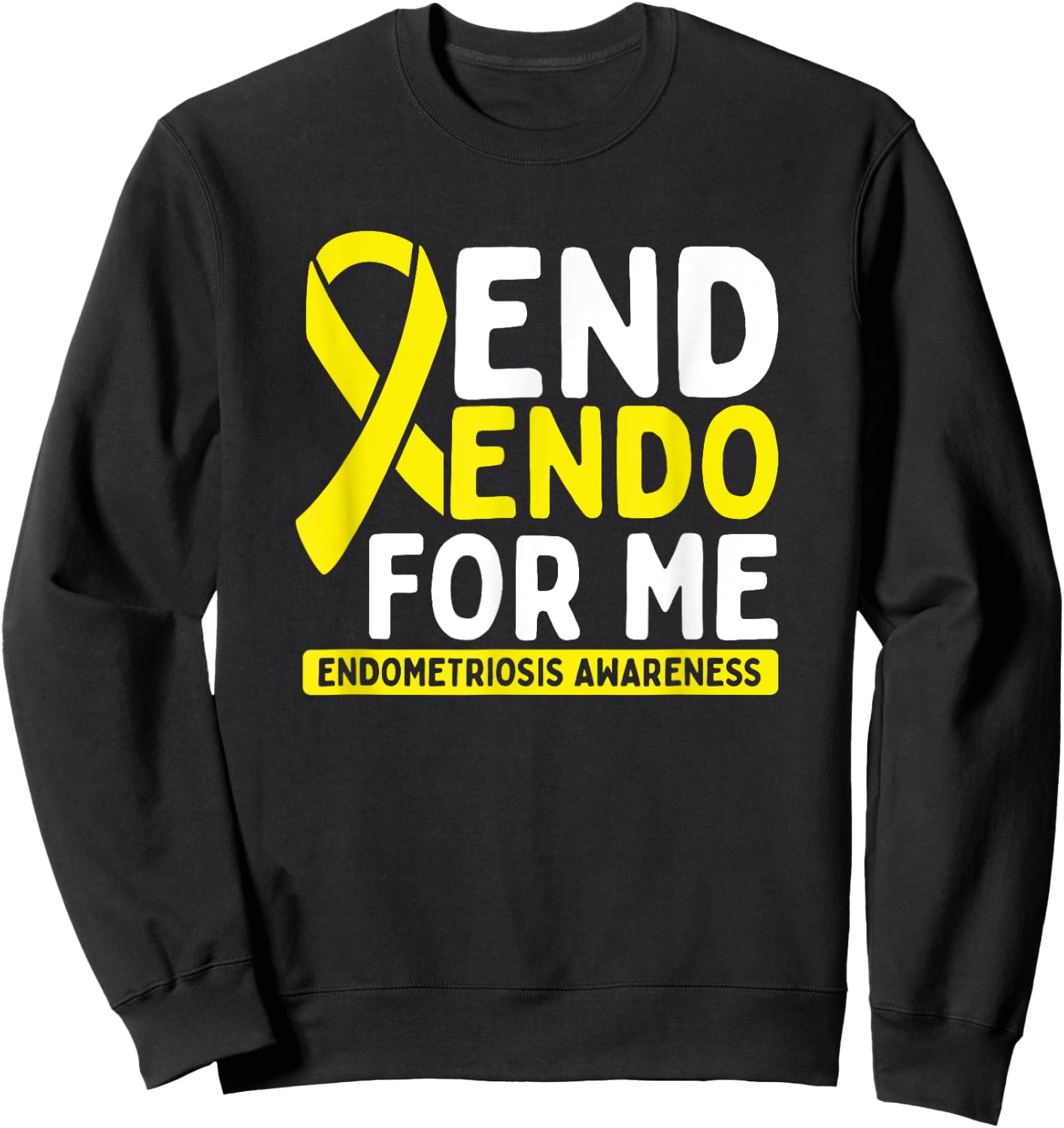 End Endo for me Survivor Fighter Endometriosis Awareness Sweatshirt - Sweatshirt | Black