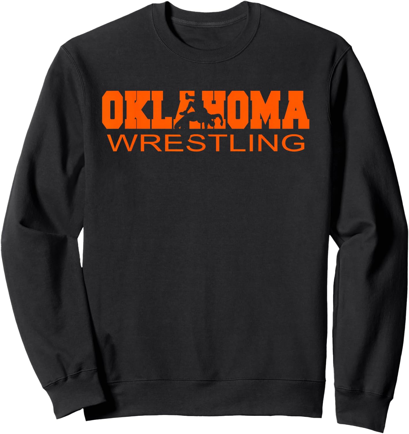 Oklahoma Wrestling Team Okie Wrestler Freestyle State Pride Sweatshirt - Sweatshirt | Black