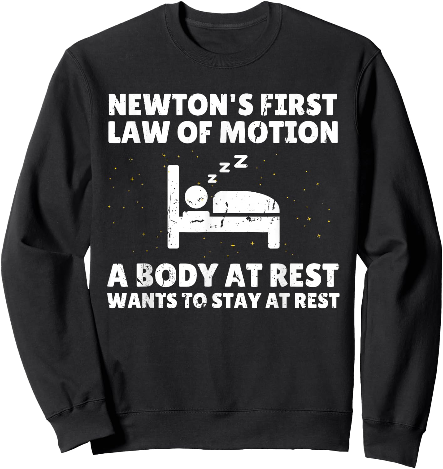 Newton's Law Art Women Nerdy Scientist Novelty Sweatshirt - Sweatshirt | Black