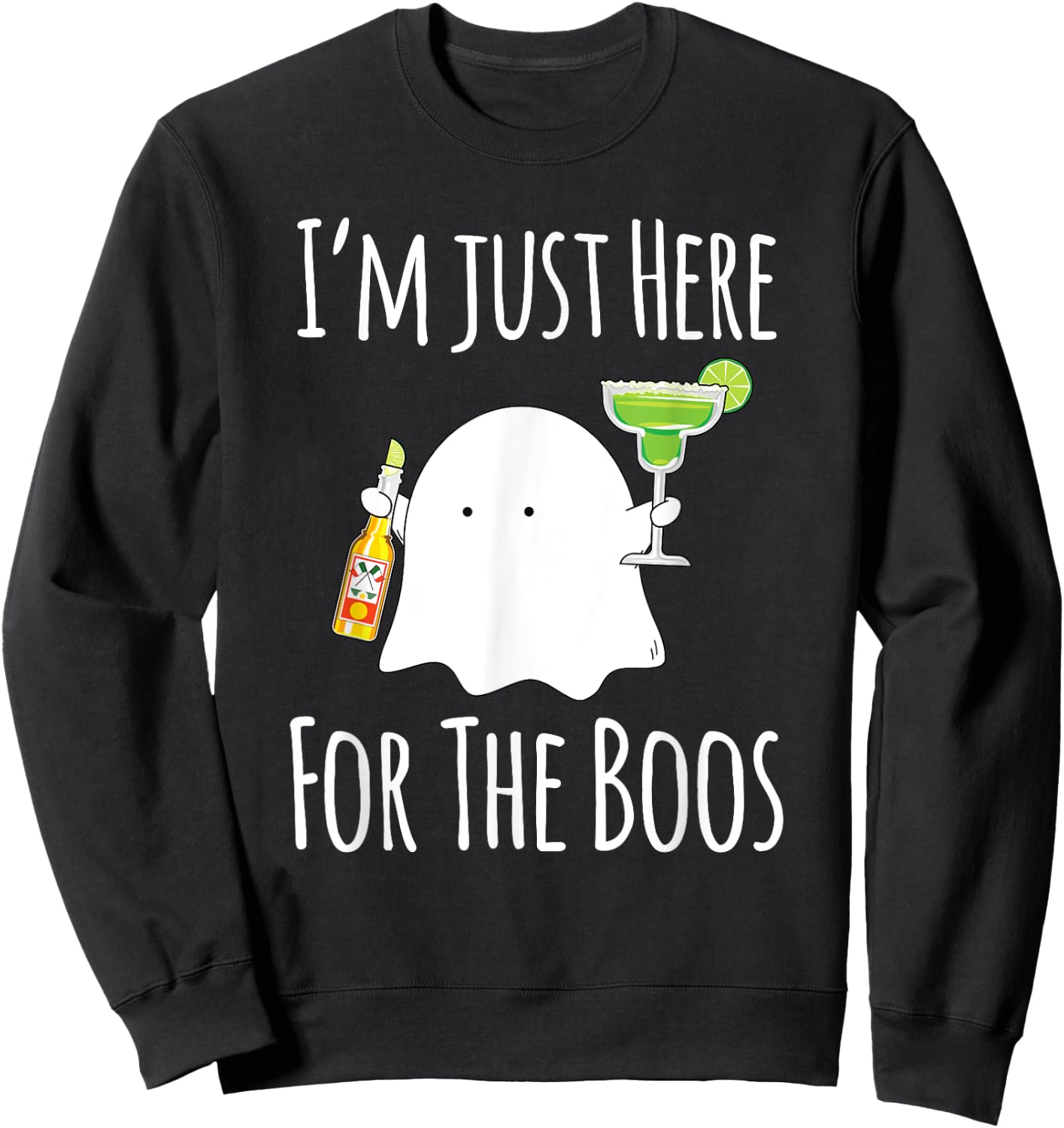 Funny Mexican Halloween Shirt Women Men Funny Ghost Sweatshirt - Sweatshirt | Black