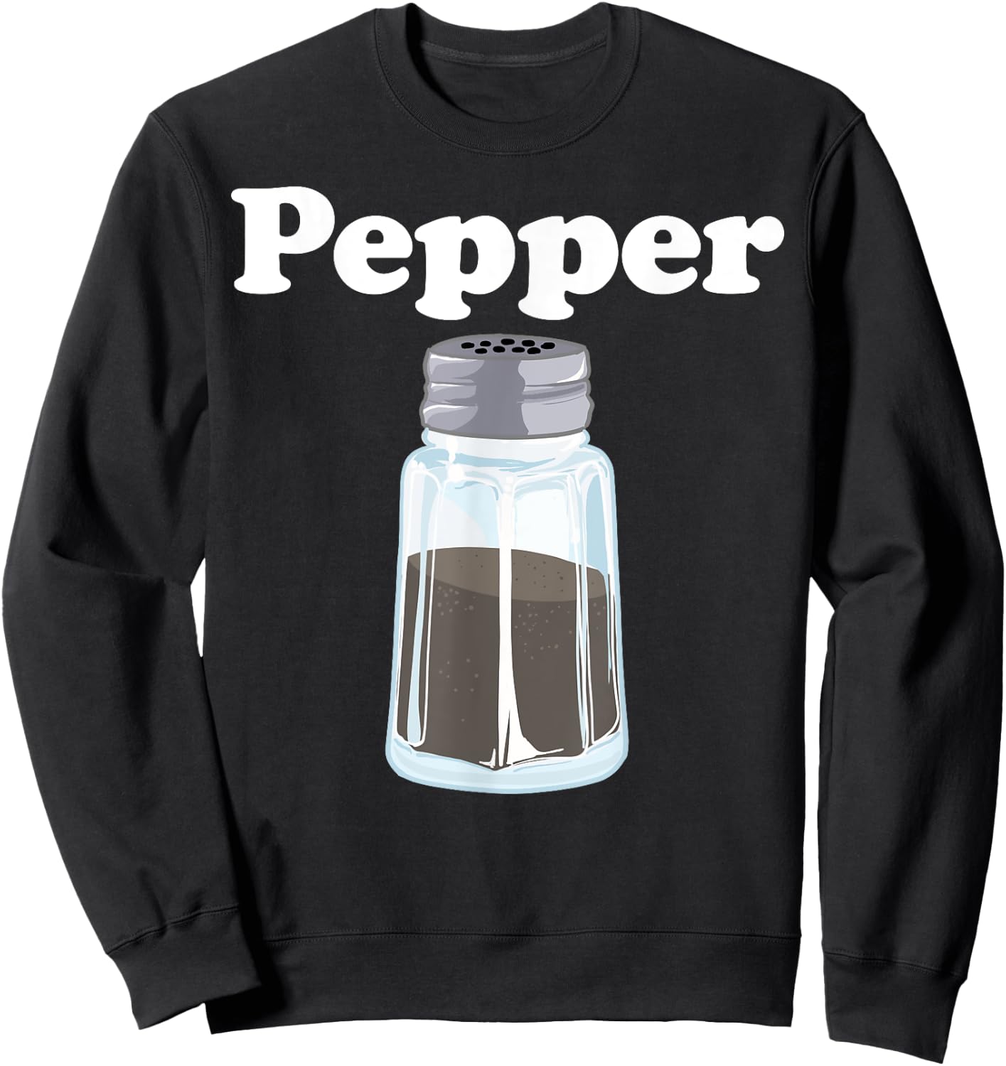 Pepper Salt and Pepper BFF Matching Halloween Costume Sweatshirt - Sweatshirt | Black