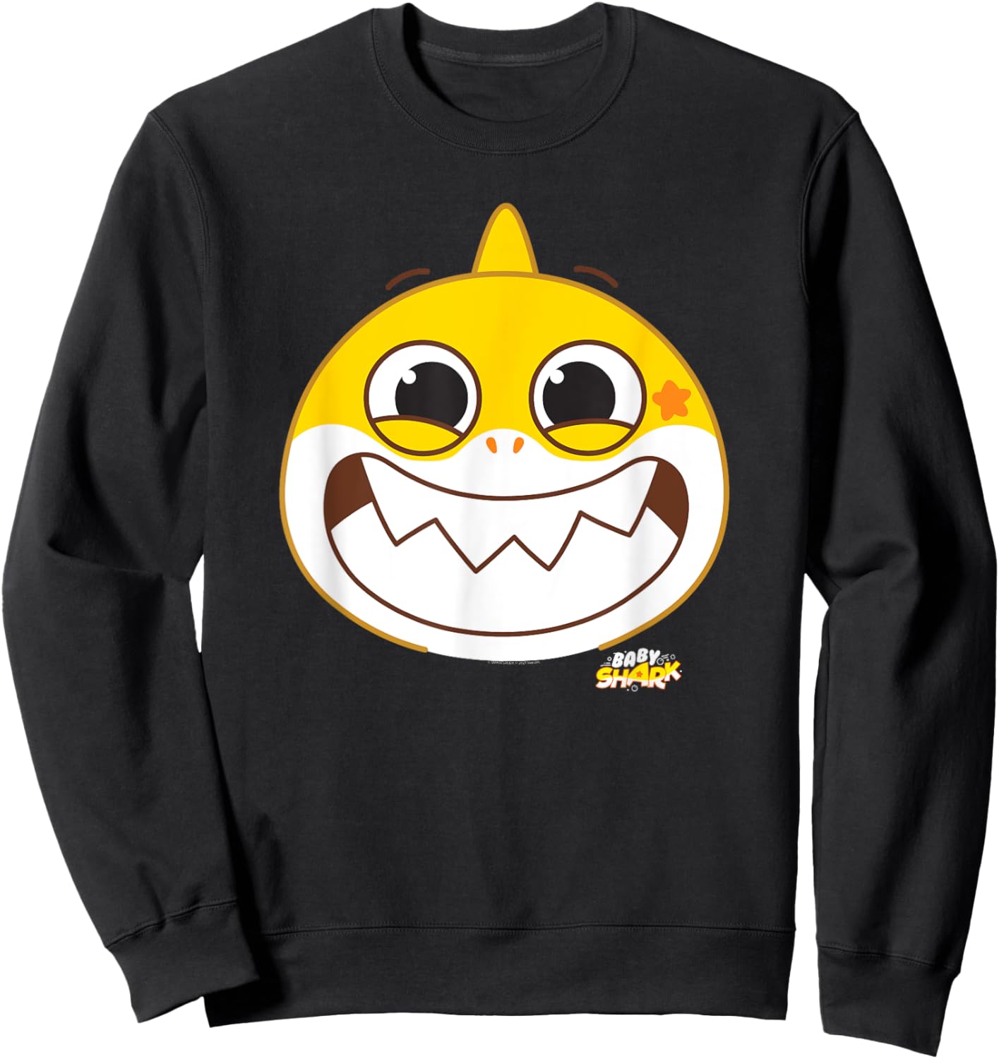 Baby Shark Smiling Sweatshirt - Sweatshirt | Black