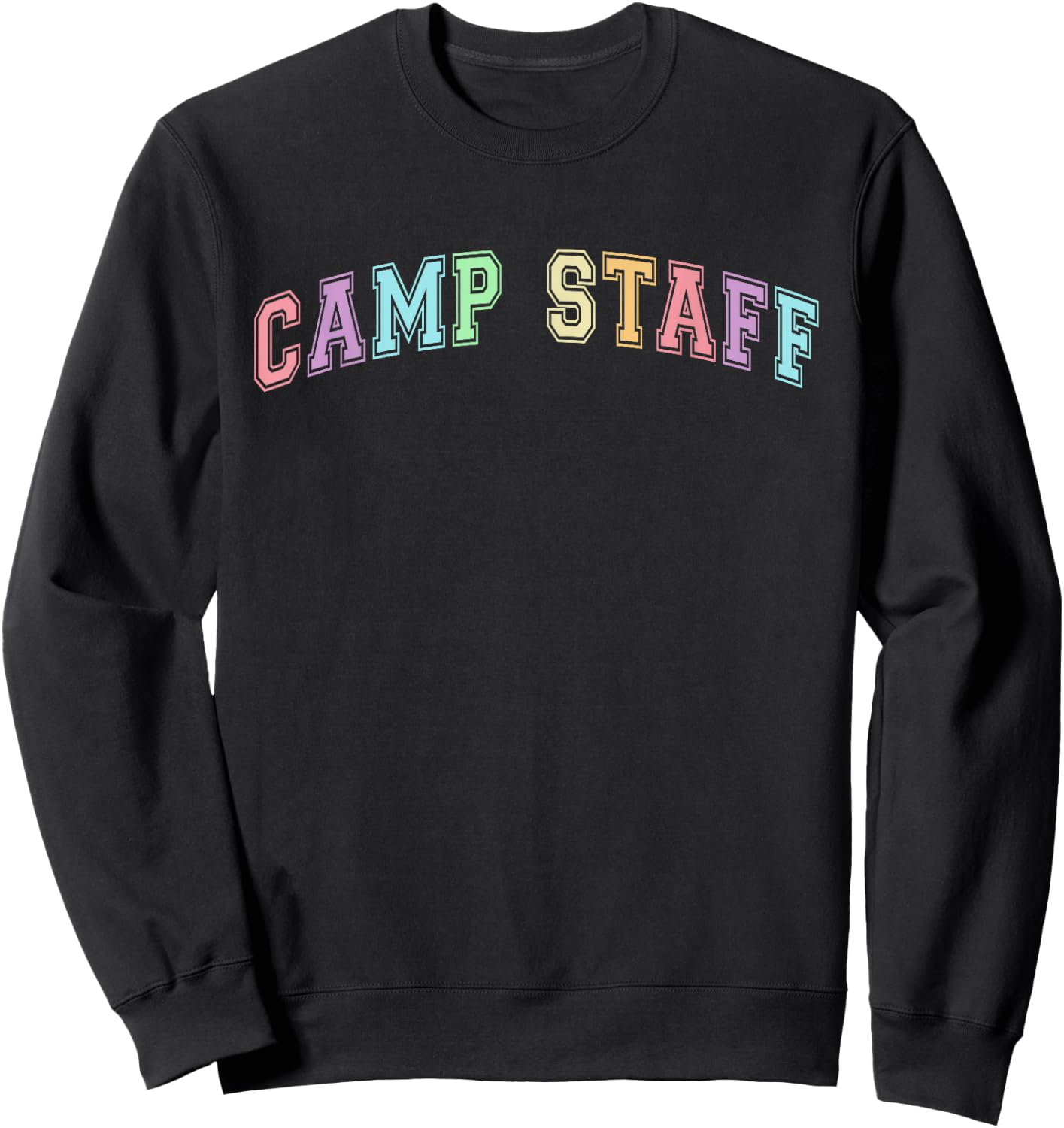 Cute CAMP STAFF Summer Campground Host Chaos Coordinator Sweatshirt - Sweatshirt | Black