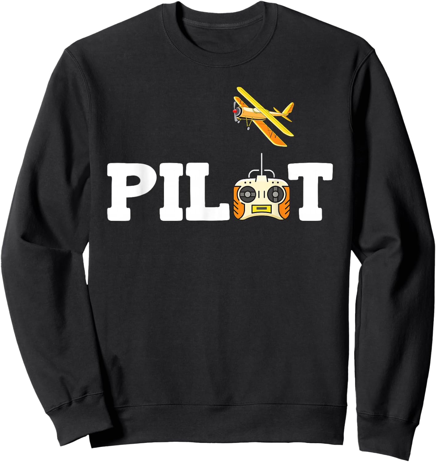 RC Pilot Model Aeroplane Remote Controlled Aeroplane RC Tarpaulin Sweatshirt - Sweatshirt | Black
