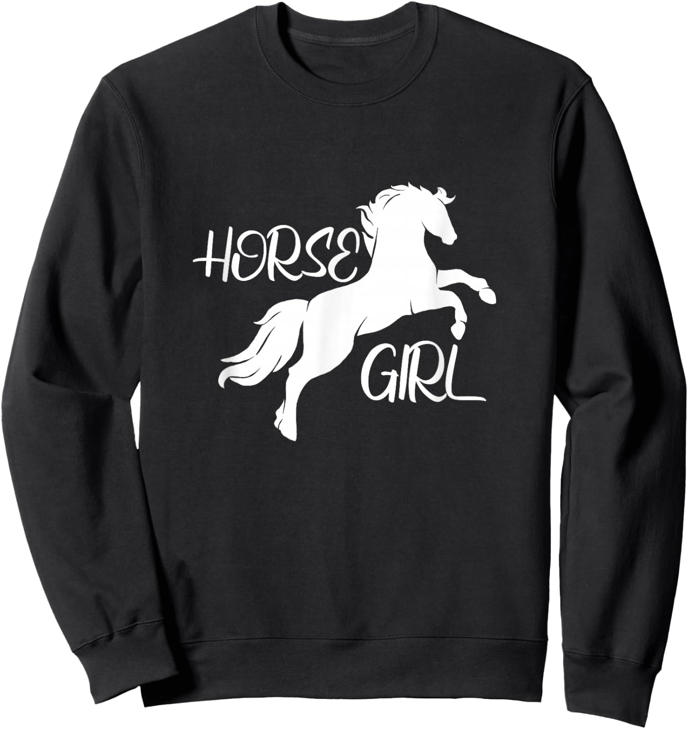 I Love Horses Funny Equestrian Horse Girl Sweatshirt - Sweatshirt | Black