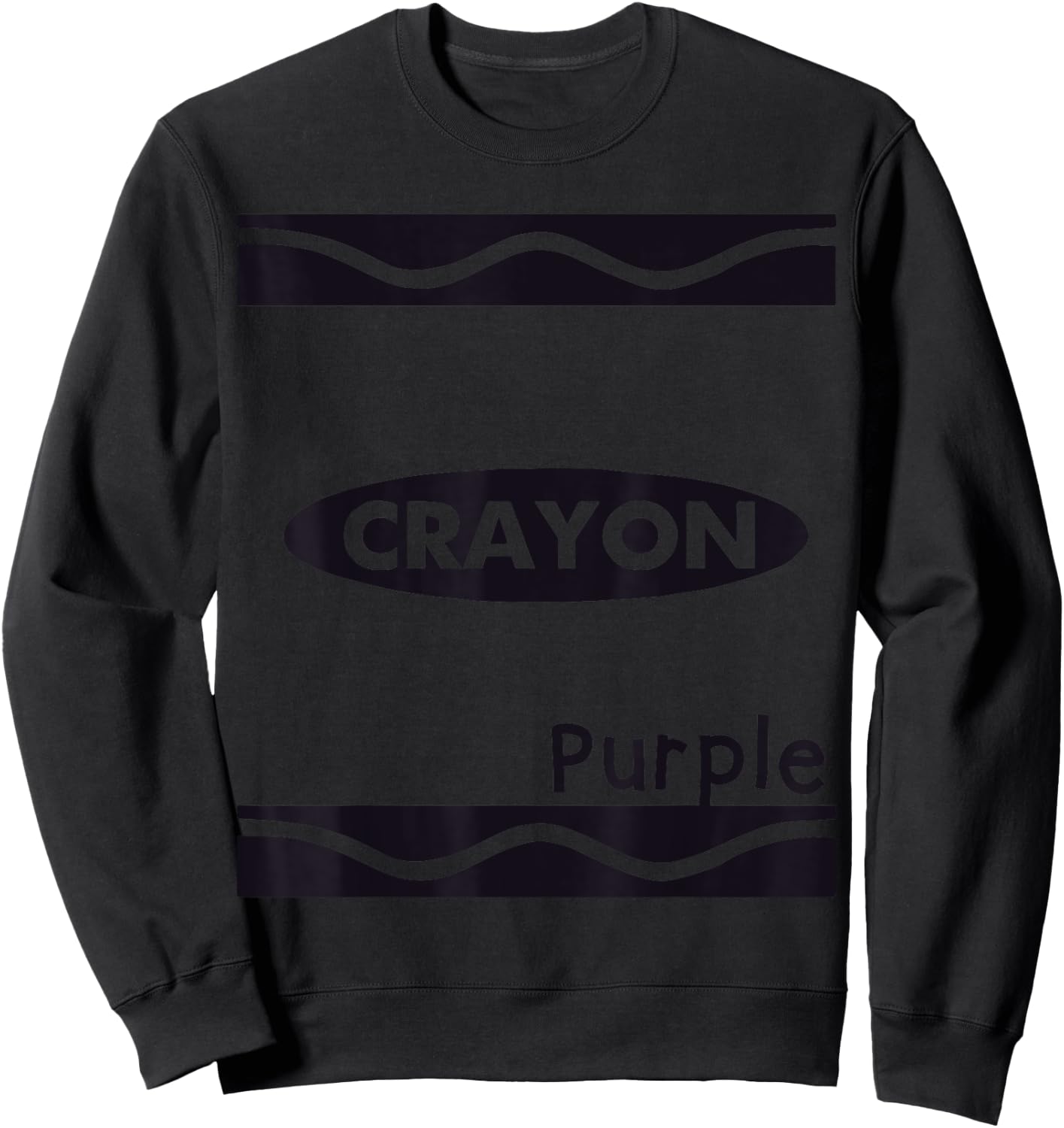 Purple-Crayon Graphic Halloween Costume Group Team Matching Sweatshirt - Sweatshirt | Black