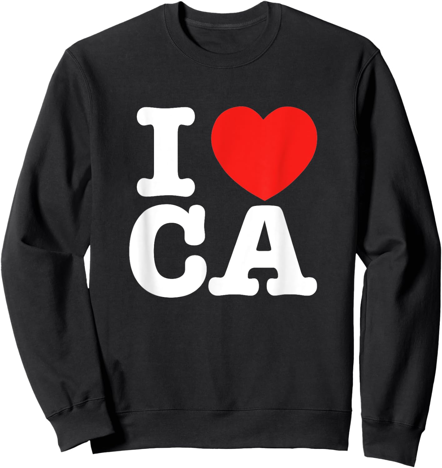 I Heart California (CA) Love Sweatshirt - Sweatshirt | Black