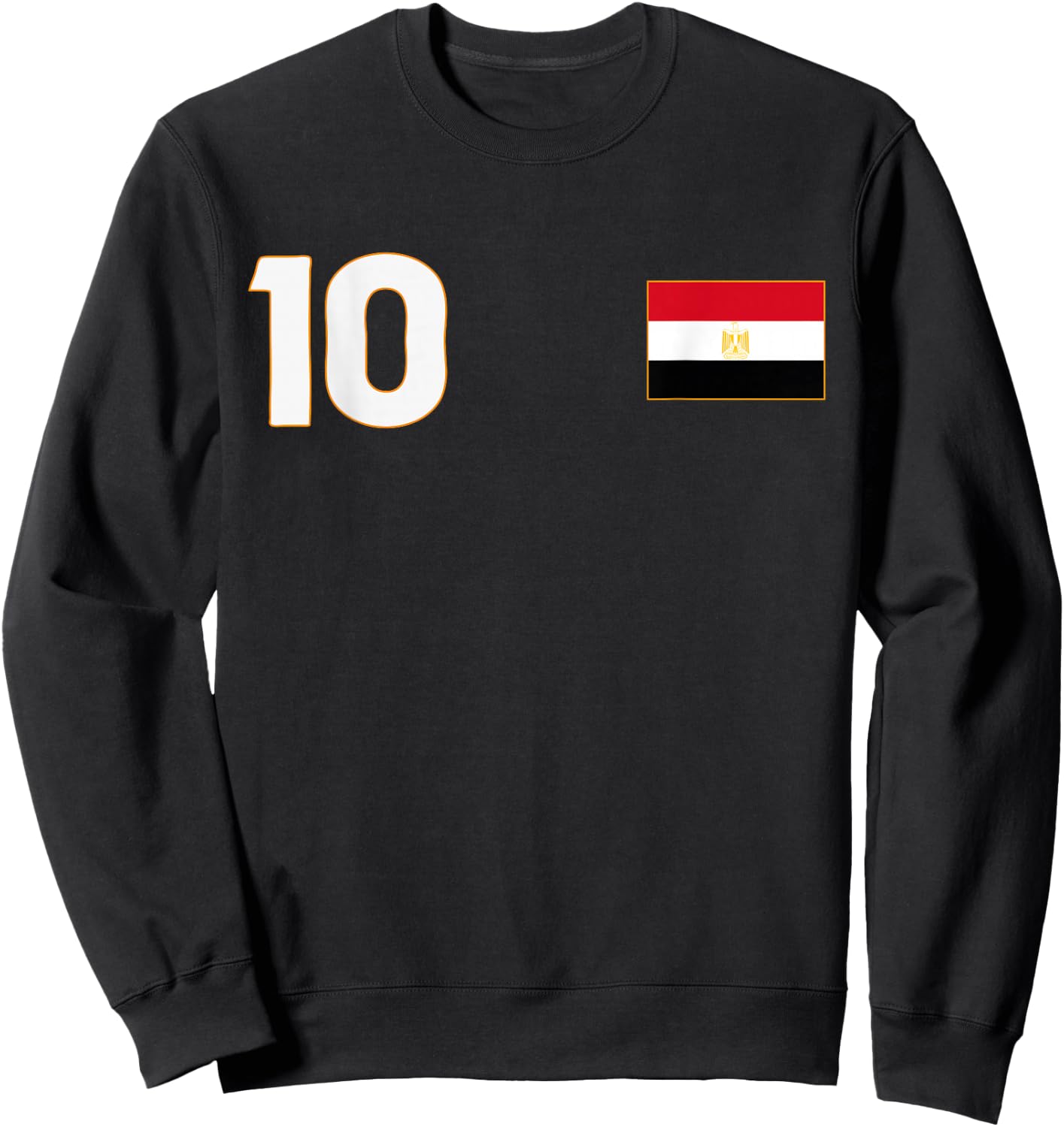 Egypt Flag Number 10 Shield Emblem National Pride Sweatshirt - Sweatshirt | Black