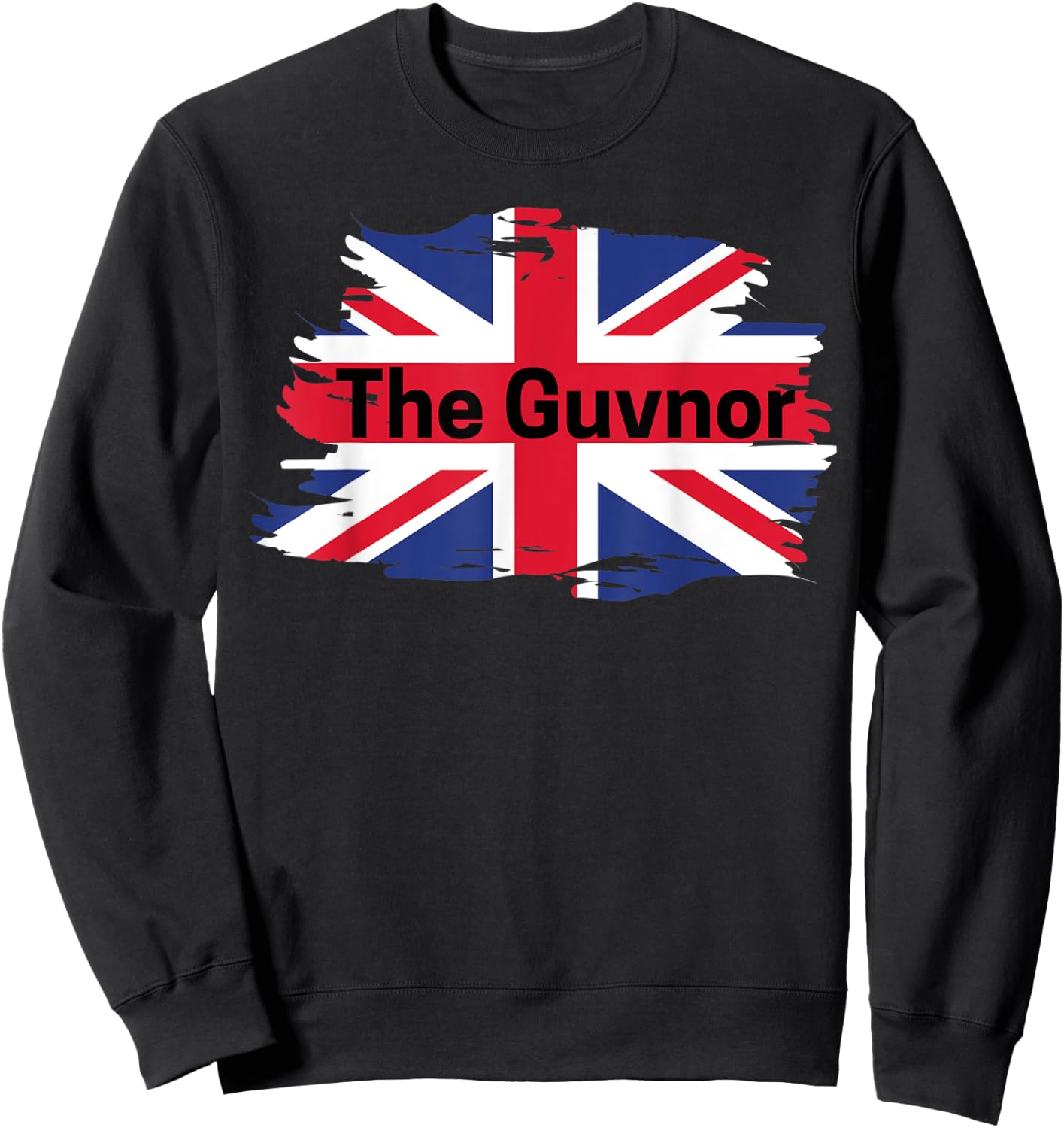 The Guvnor - Funny UK Flag Sweatshirt - Sweatshirt | Black