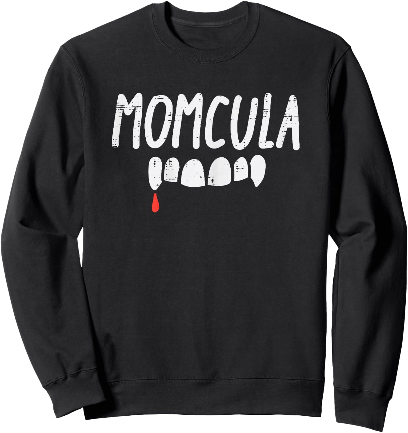 Momcula Mom Dracula Halloween Family Matching Mama Women Sweatshirt - Sweatshirt | Black