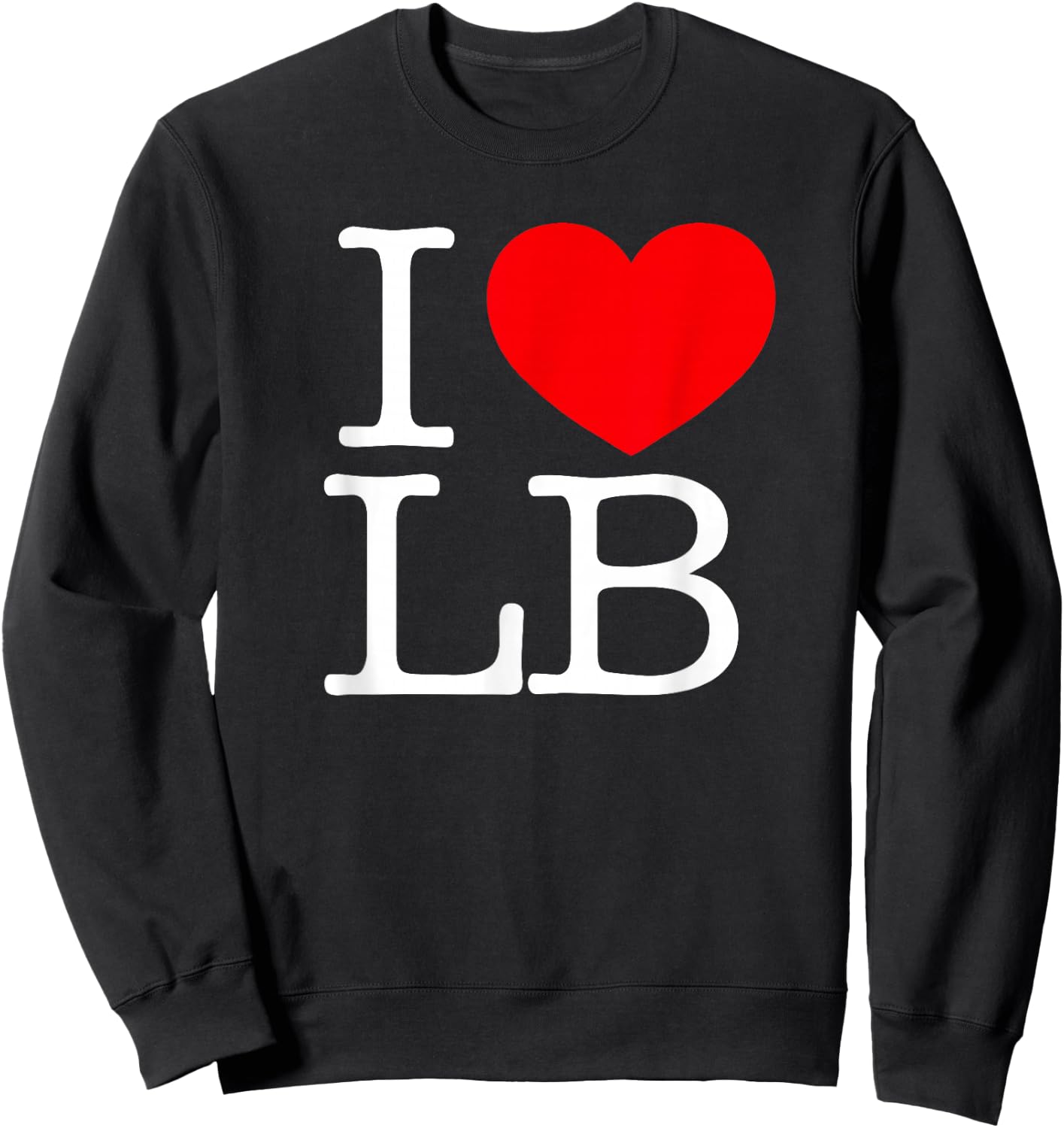 I Love (Heart) LB Sweatshirt - Sweatshirt | Black