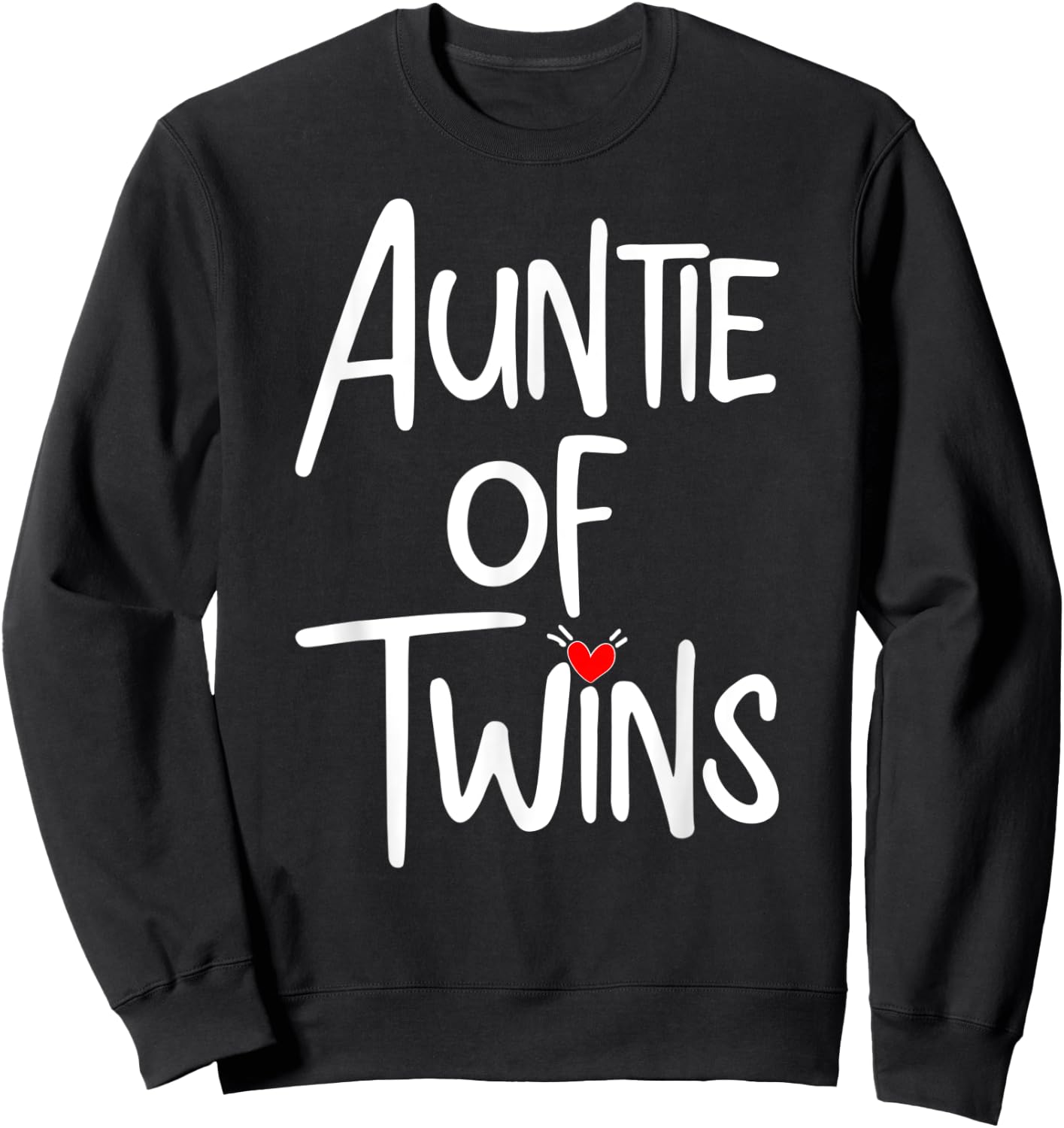 Auntie of Twins Newborn Baby Reveal Twin Girls or Twin Boys Sweatshirt - Sweatshirt | Black