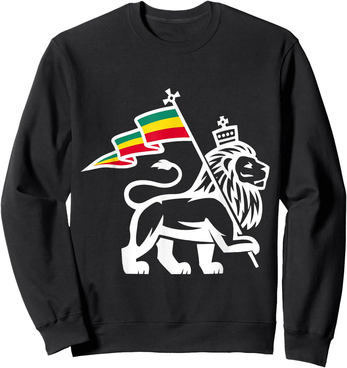 Lion of Judah Judah Rasta Rastafari Reggae Sweatshirt - Sweatshirt | Black