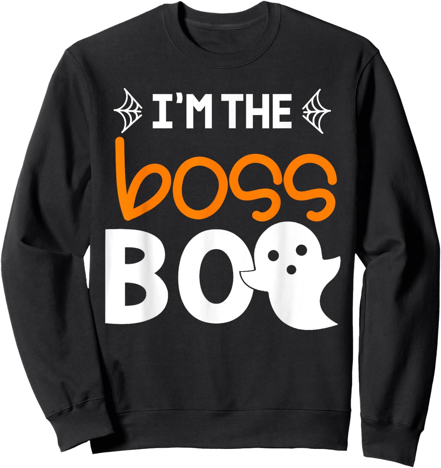 Boss Boo Shirt Family Costume Halloween PJs Sweatshirt - Sweatshirt | Black