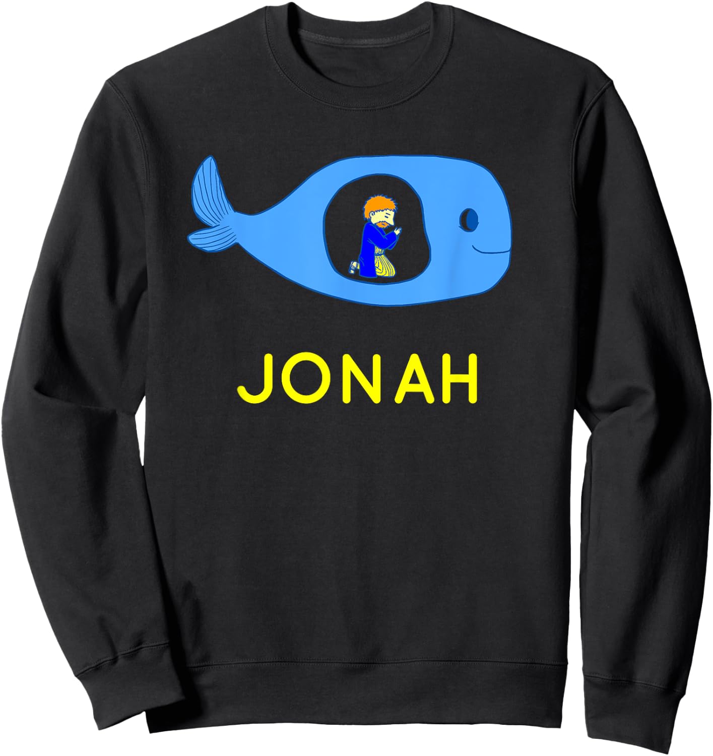 Jonah - Whale Bible Story Sweatshirt - Sweatshirt | Black