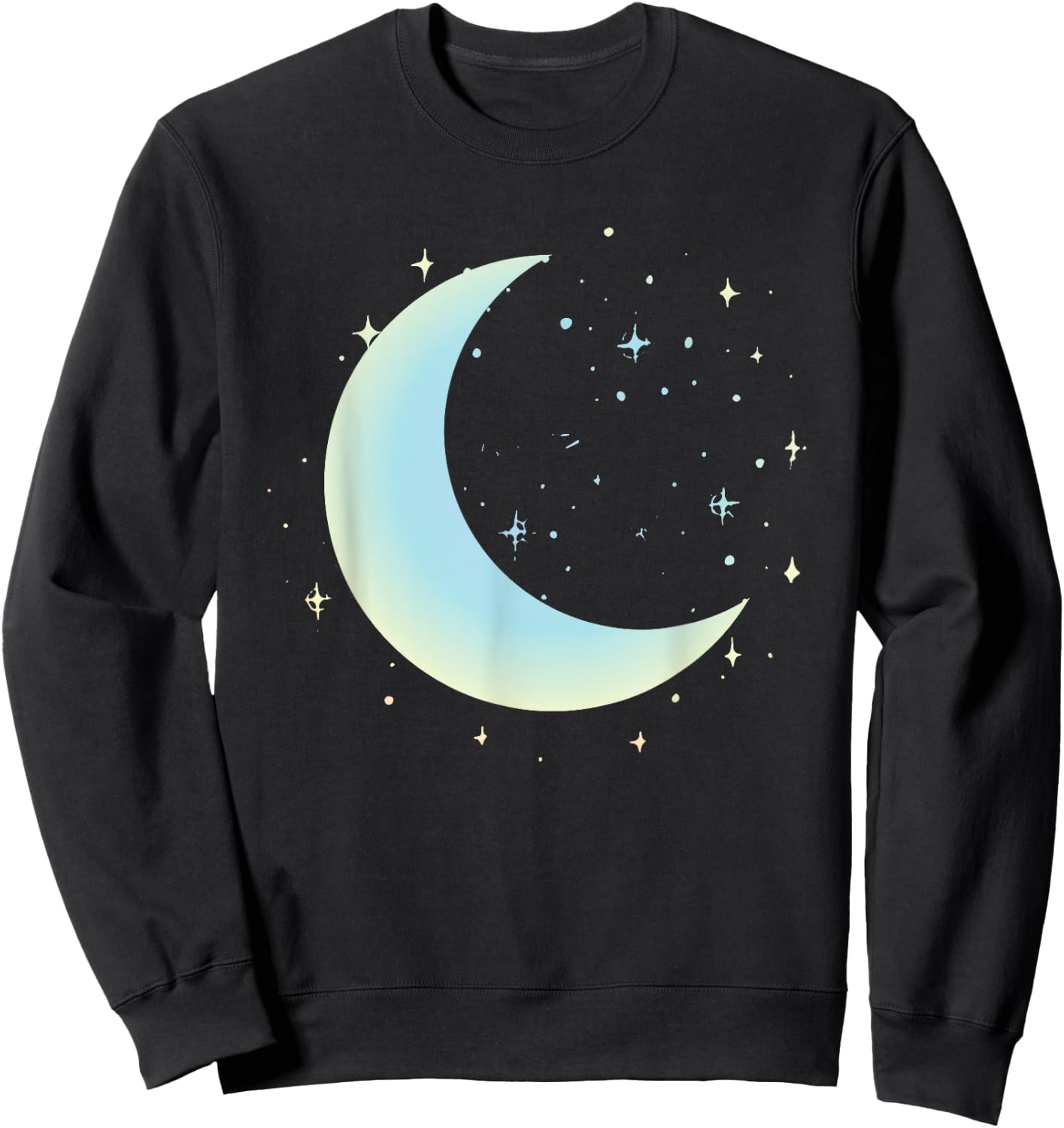 Pastel Moon Kawaii Pastel Goth Sweatshirt - Sweatshirt | Black