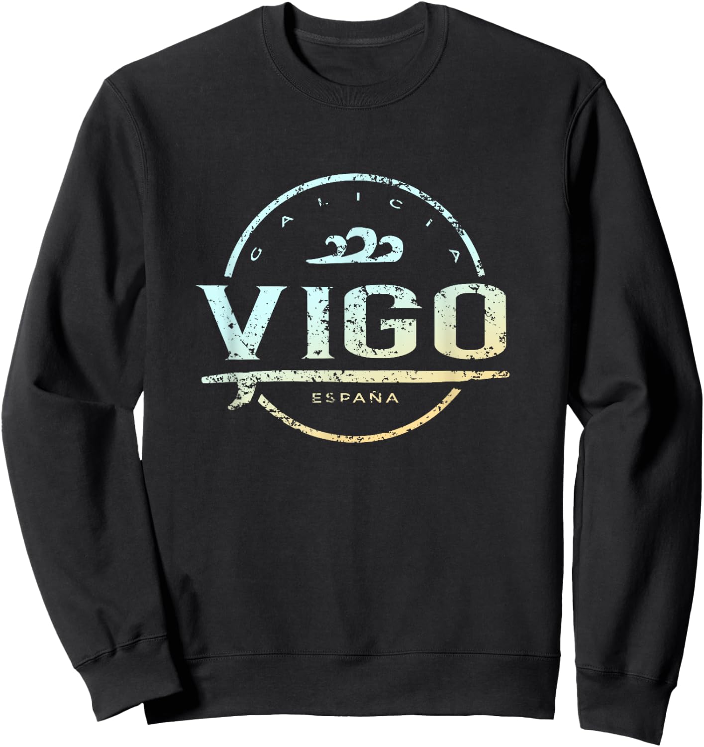 Vigo España - Retro Vigo Spain Vintage Surf Sweatshirt - Sweatshirt | Black