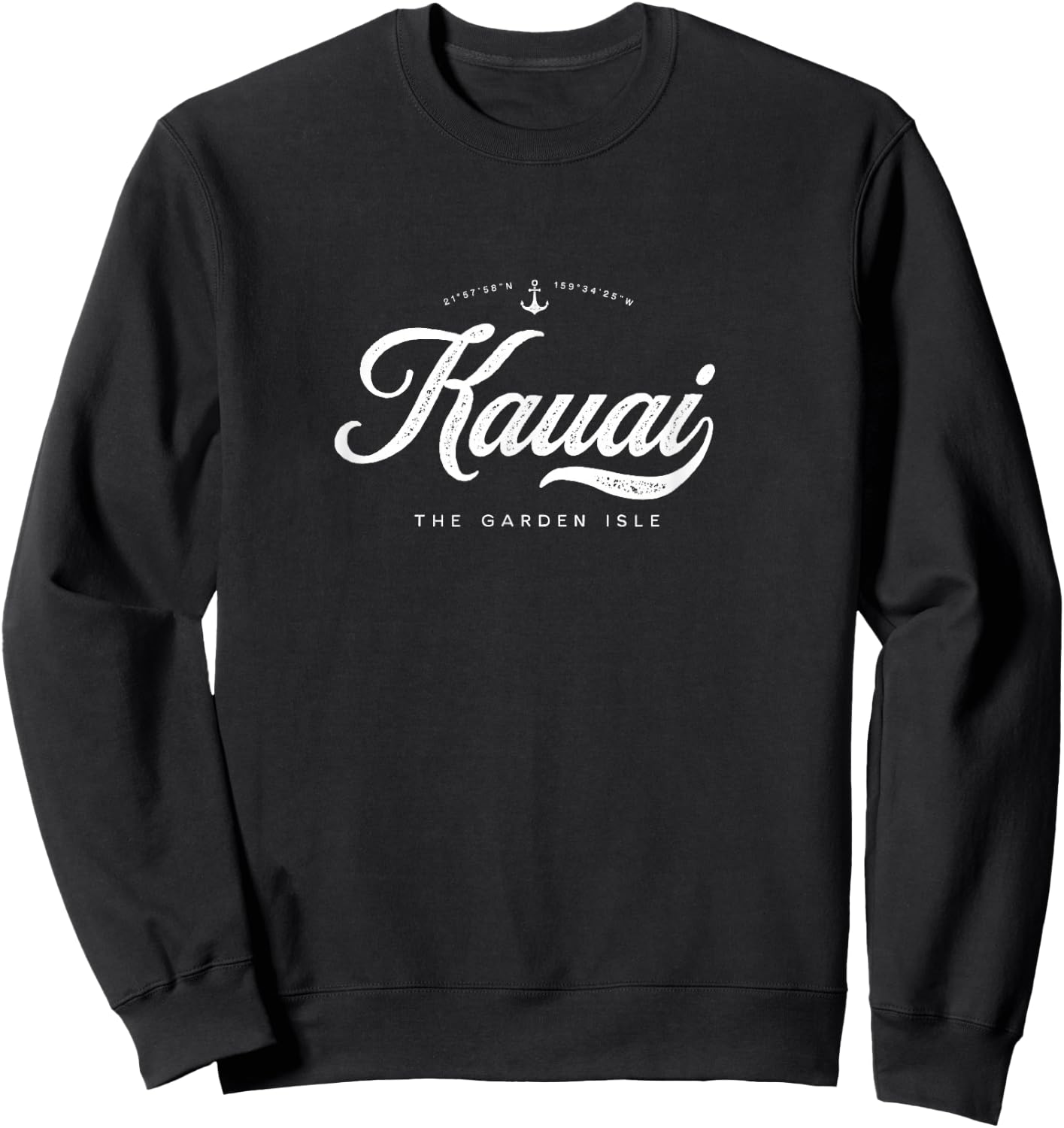 Kauai Hawaii Vintage Retro Sweatshirt - Sweatshirt | Black
