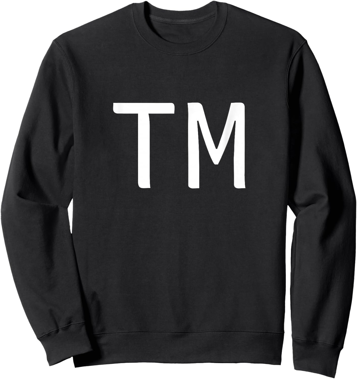 TM Two Letter Pair - Elegant Personalized Initials Sweatshirt - Sweatshirt | Black