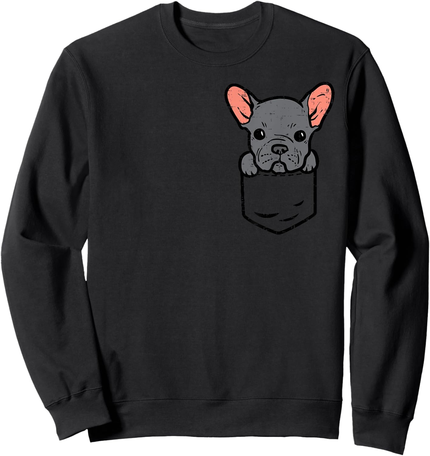 Pocket French Bulldog Cute Frenchie Pet Dog Lover Owner Gift Sweatshirt - Sweatshirt | Black