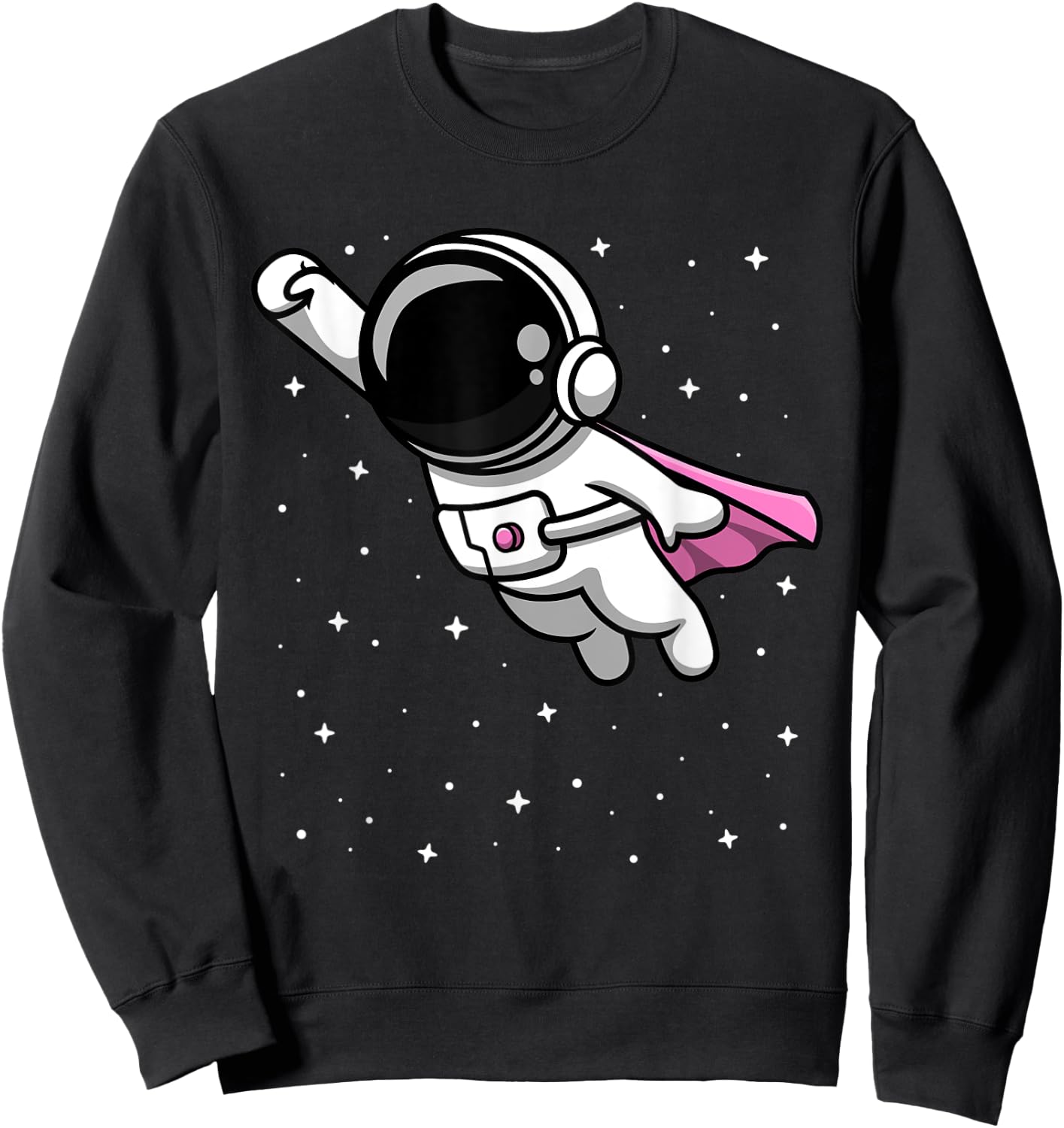 Future Astronaut Shirt Girl Cute Space Lover Gift Super Hero Sweatshirt - Sweatshirt | Black