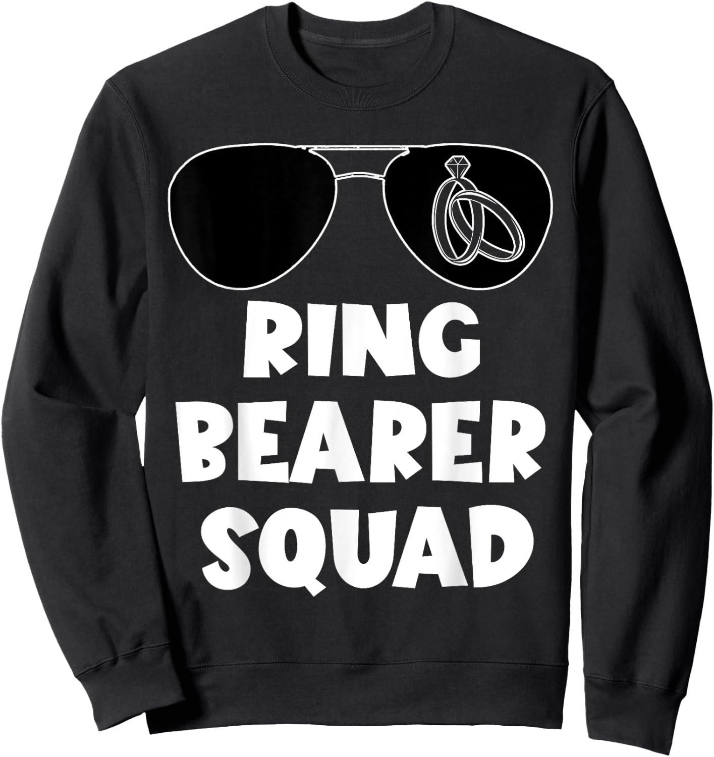 Squad Wedding Party Ring Sunglass Ring Bearer Security Sweatshirt - Sweatshirt | Black