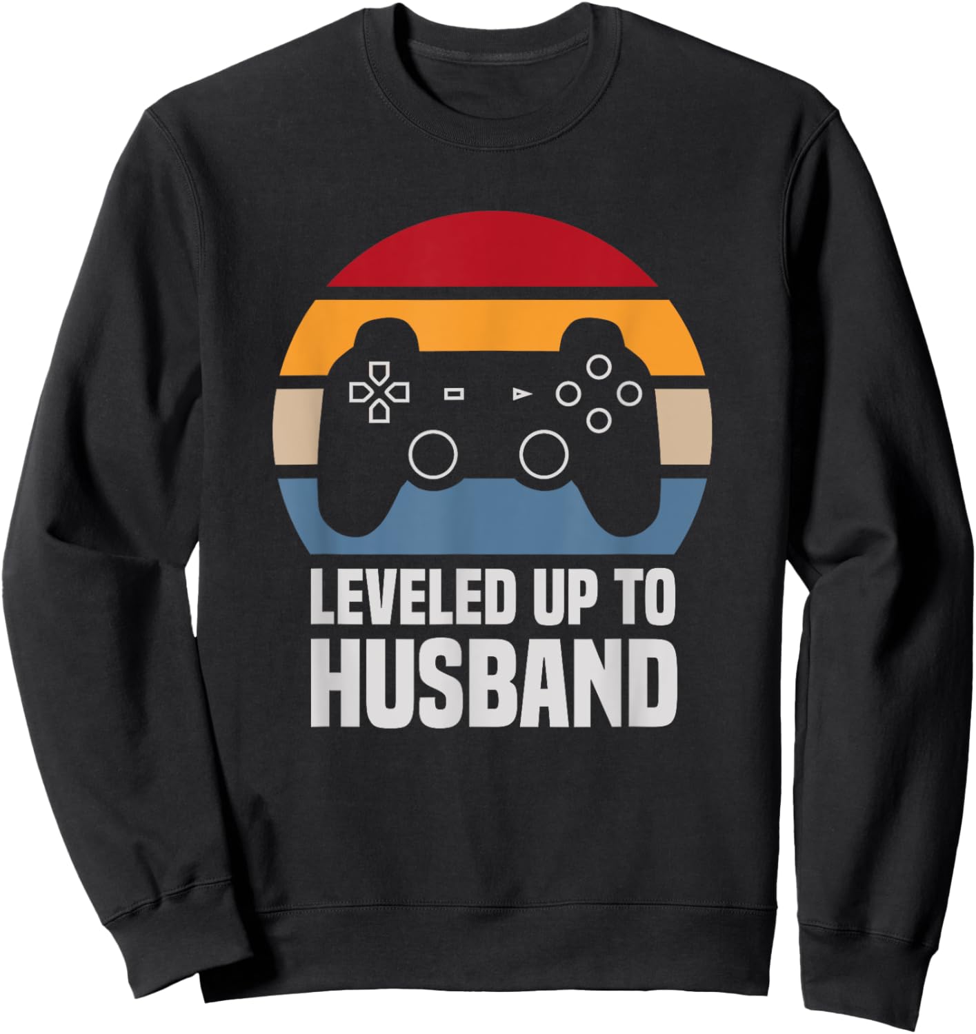 Leveled Up To Husband Gifts Newly Married Couple Sweatshirt - Sweatshirt | Black