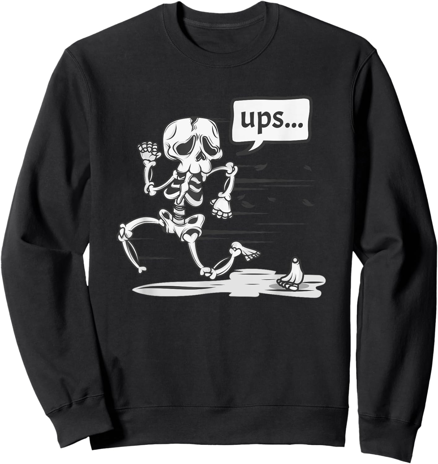 Funny Broken Bone Foot Skeleton Surgery Gift Men Women Kids Sweatshirt - Sweatshirt | Black