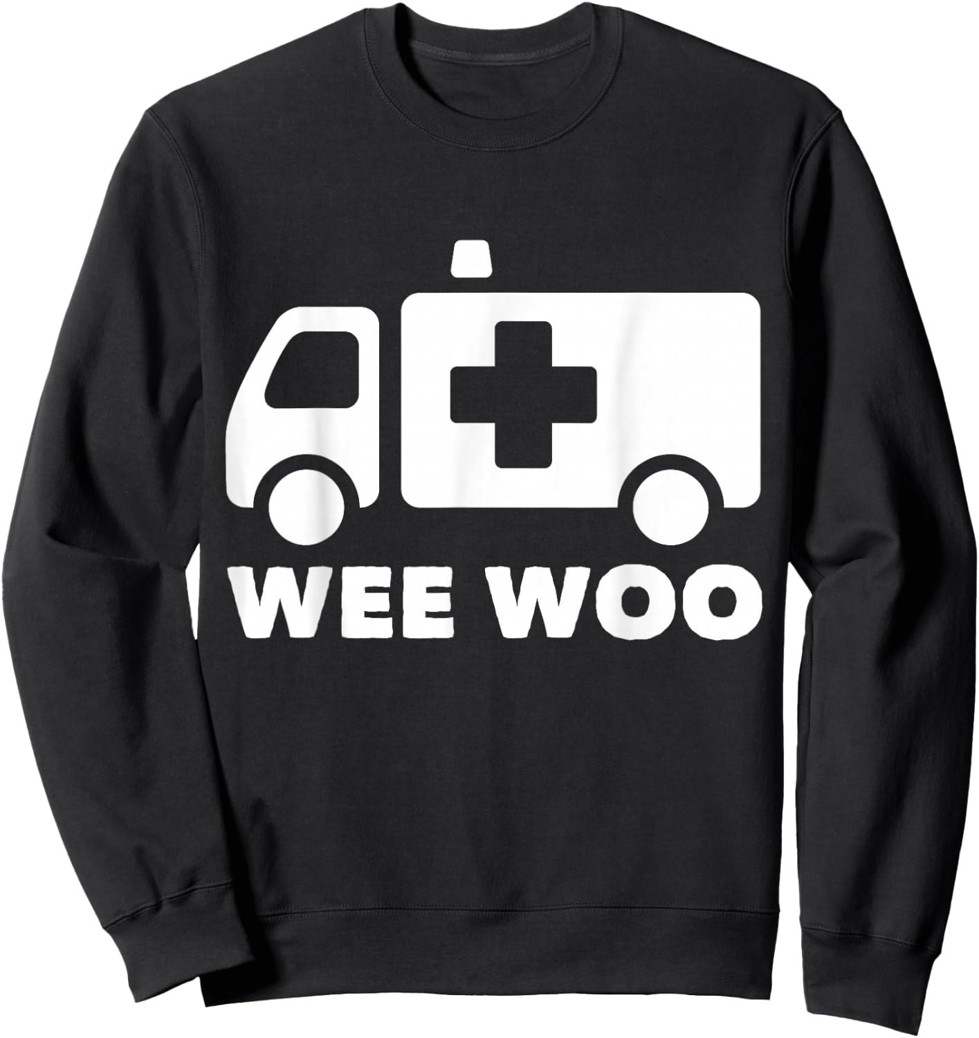 Wee Woo Paramedic First Aid Ambulance Sweatshirt - Sweatshirt | Black