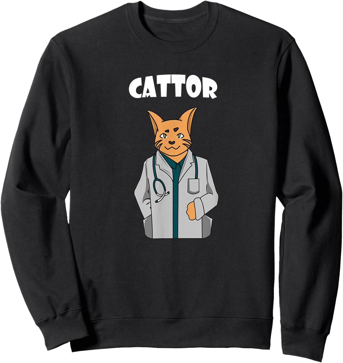 Cat Doctor Profession Cool Medical Animal Lovers Gift Women Sweatshirt - Sweatshirt | Black