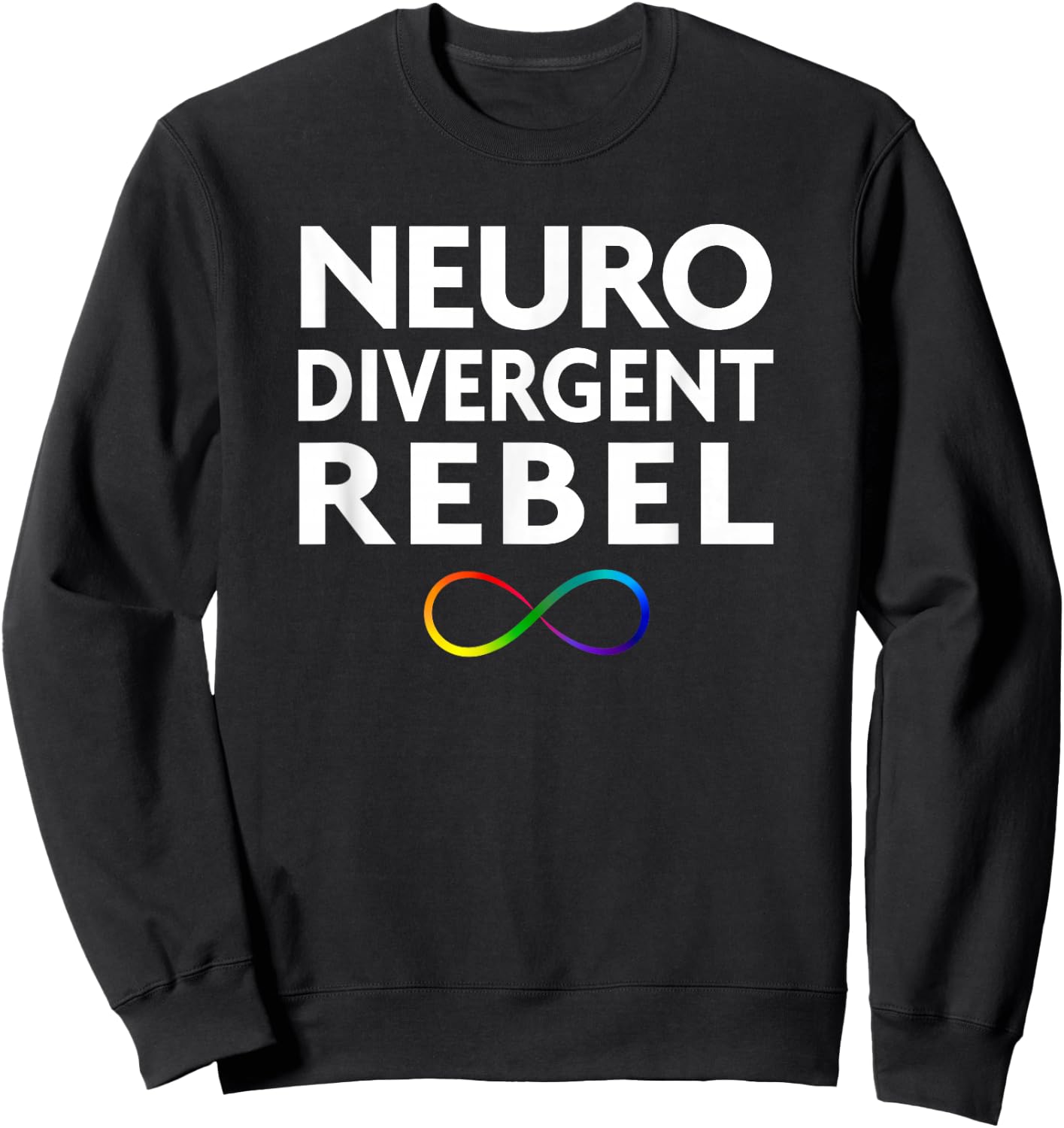 Red Instead Autism Neurodivergent Rebel Sweatshirt - Sweatshirt | Black