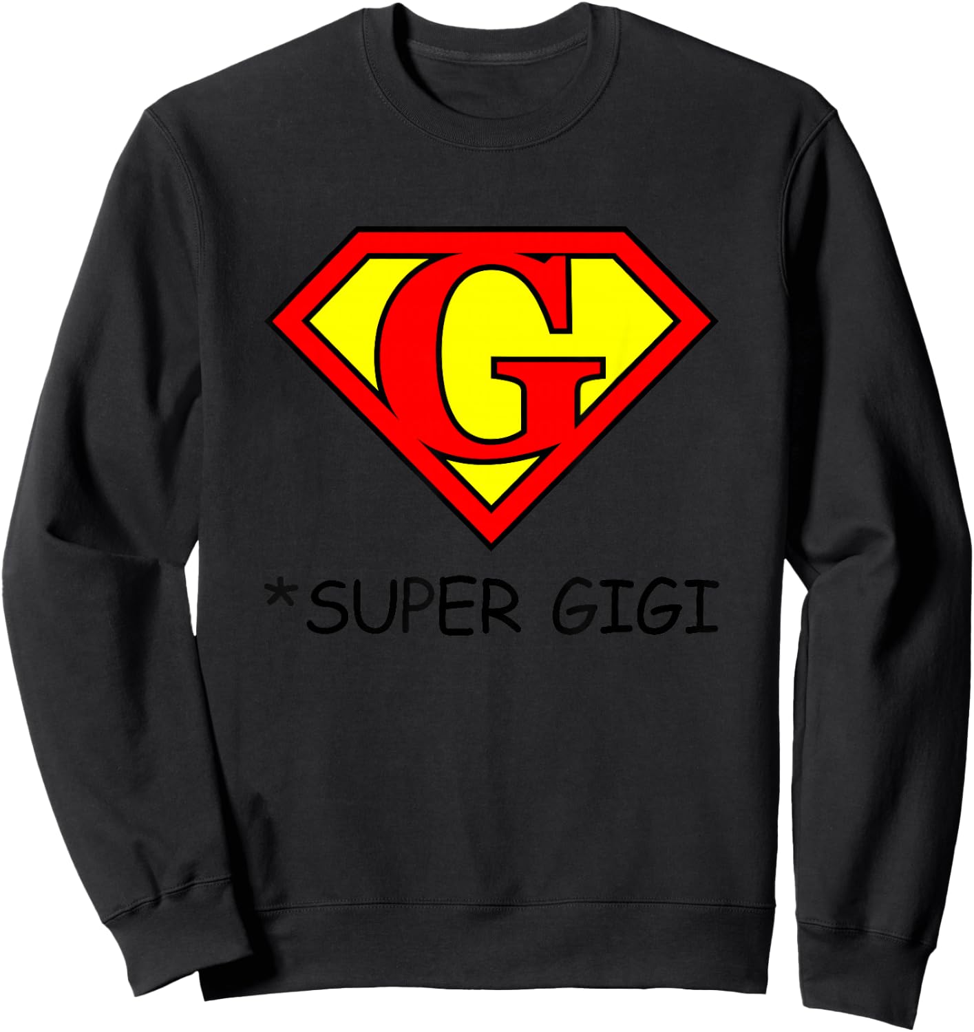 Super GIGI Shirt, Super Grandma, Grandma Superhero Sweatshirt - Sweatshirt | Black