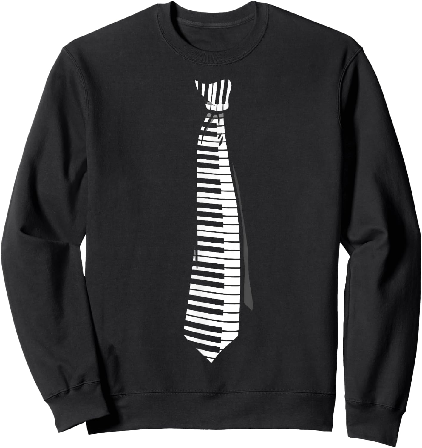 Piano Pianist Funny Keyboard Tie Sweatshirt - Sweatshirt | Black
