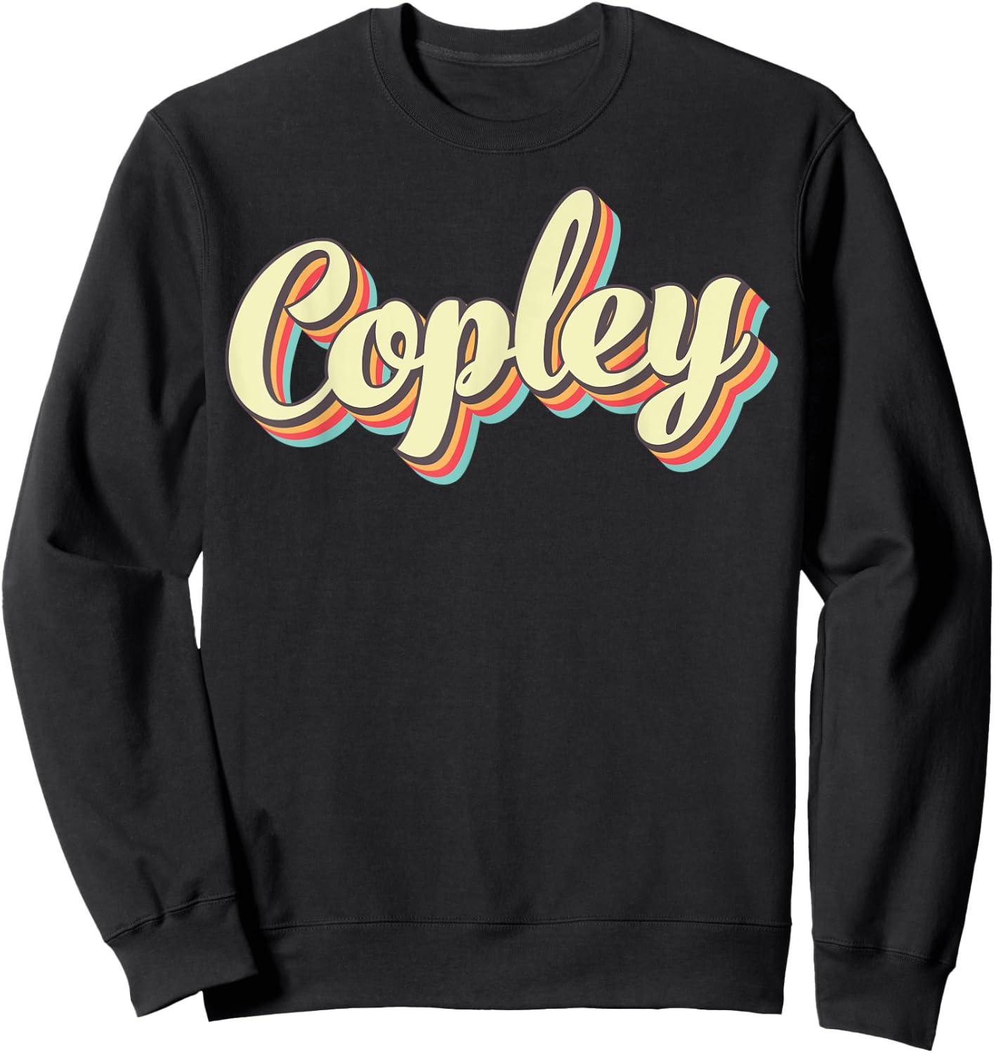 Copley Retro Art Baseball Font Vintage Sweatshirt - Sweatshirt | Black