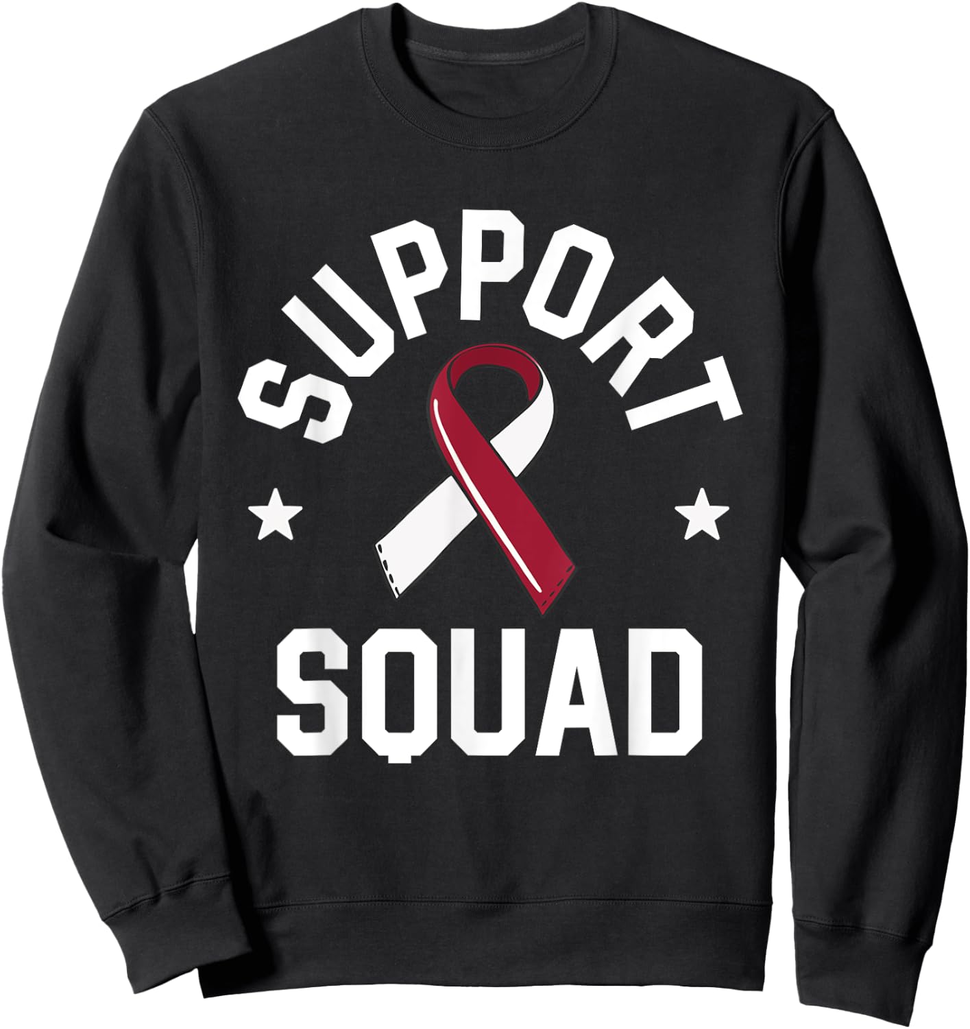 Oral Cancer Support Squad Head And Neck Cancer Awareness Sweatshirt - Sweatshirt | Black