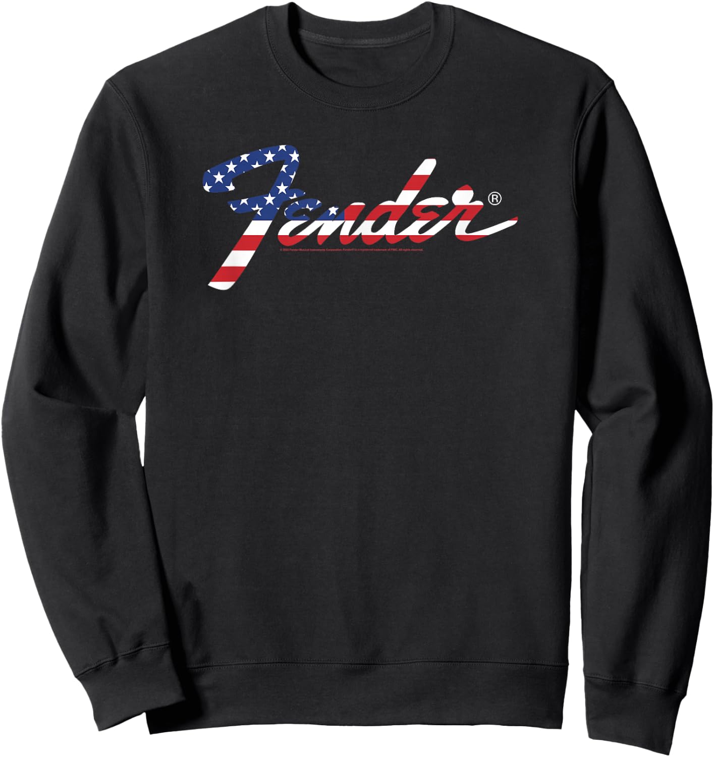 Fender American Flag Fill Logo Sweatshirt - Sweatshirt | Black