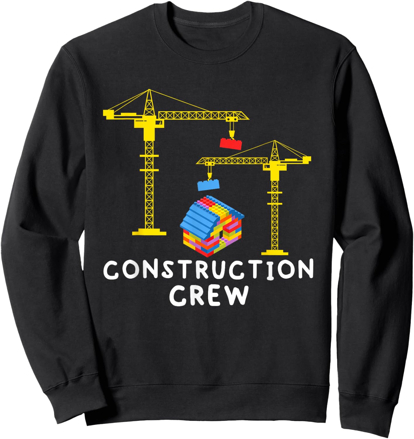 Construction Crew Bricklayer Building Blocks Master Builder Sweatshirt - Sweatshirt | Black