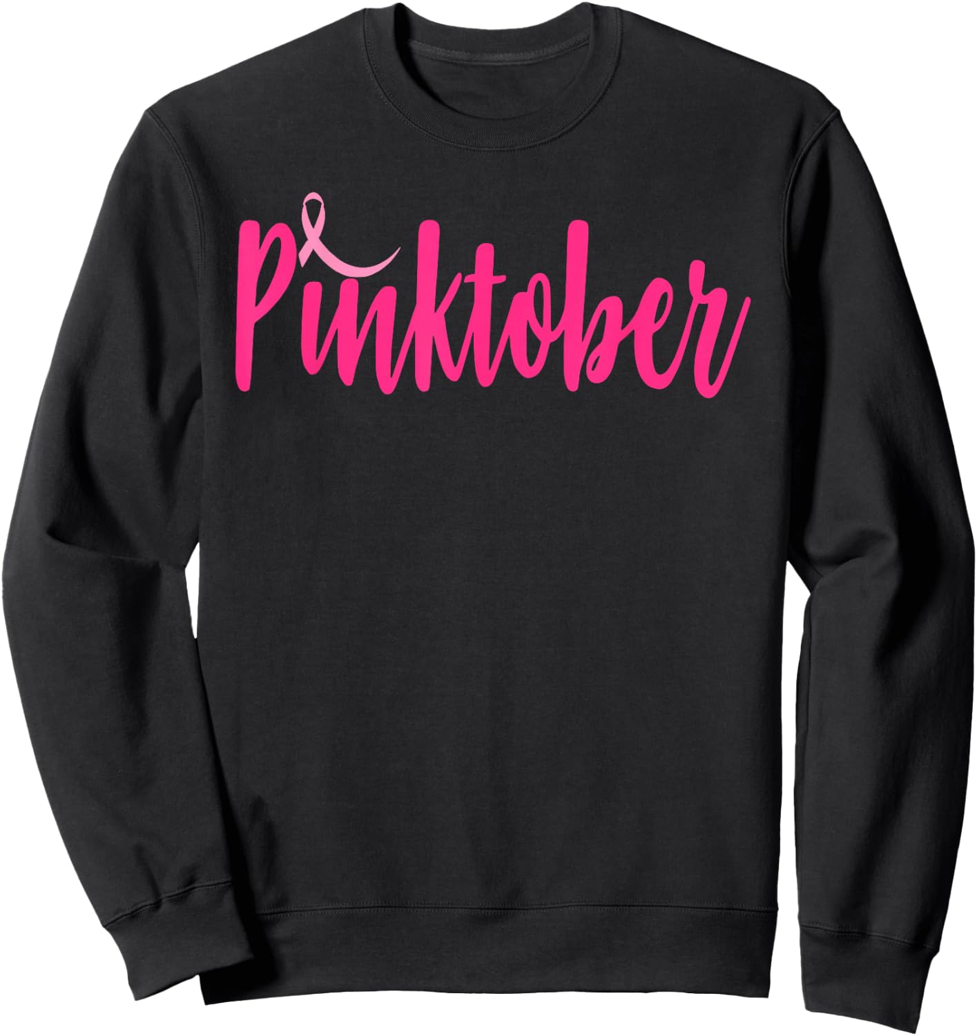 Pinktober Breast Cancer Awareness Cure inspire ladies Sweatshirt - Sweatshirt | Black
