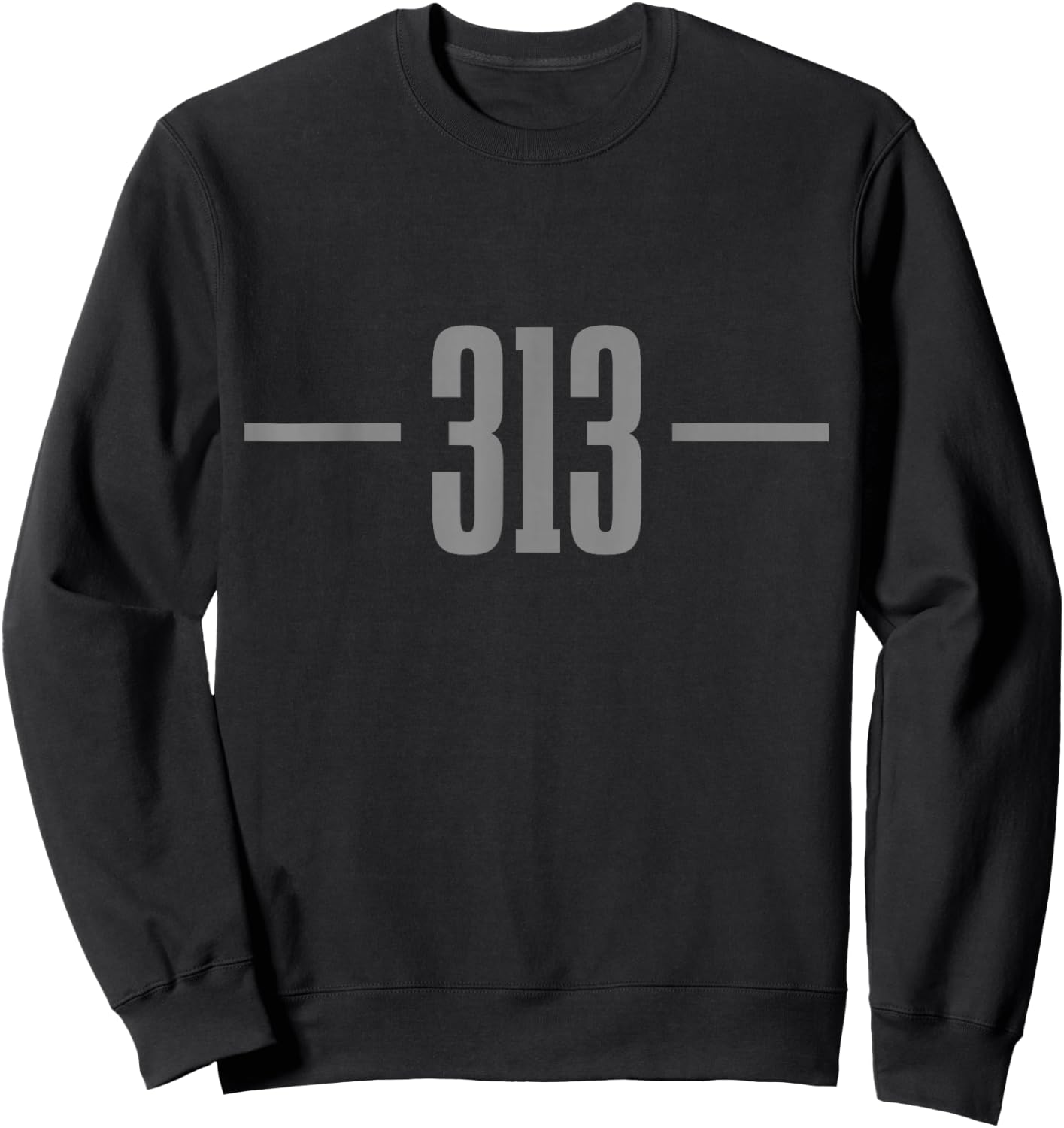 Detroit Michigan 313 Area Code Pride Retro Sweatshirt - Sweatshirt | Black