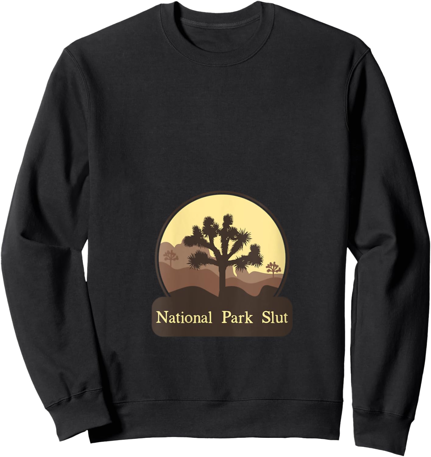 National Park Slut V-Neck Sweatshirt - Sweatshirt | Black