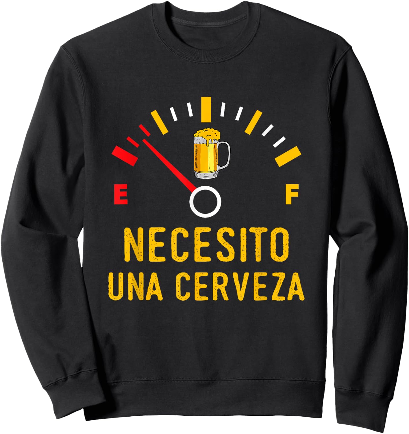 Necesito Una Cerveza Divertido Bebiendo Medidor De Cerveza Sweatshirt - Sweatshirt | Black