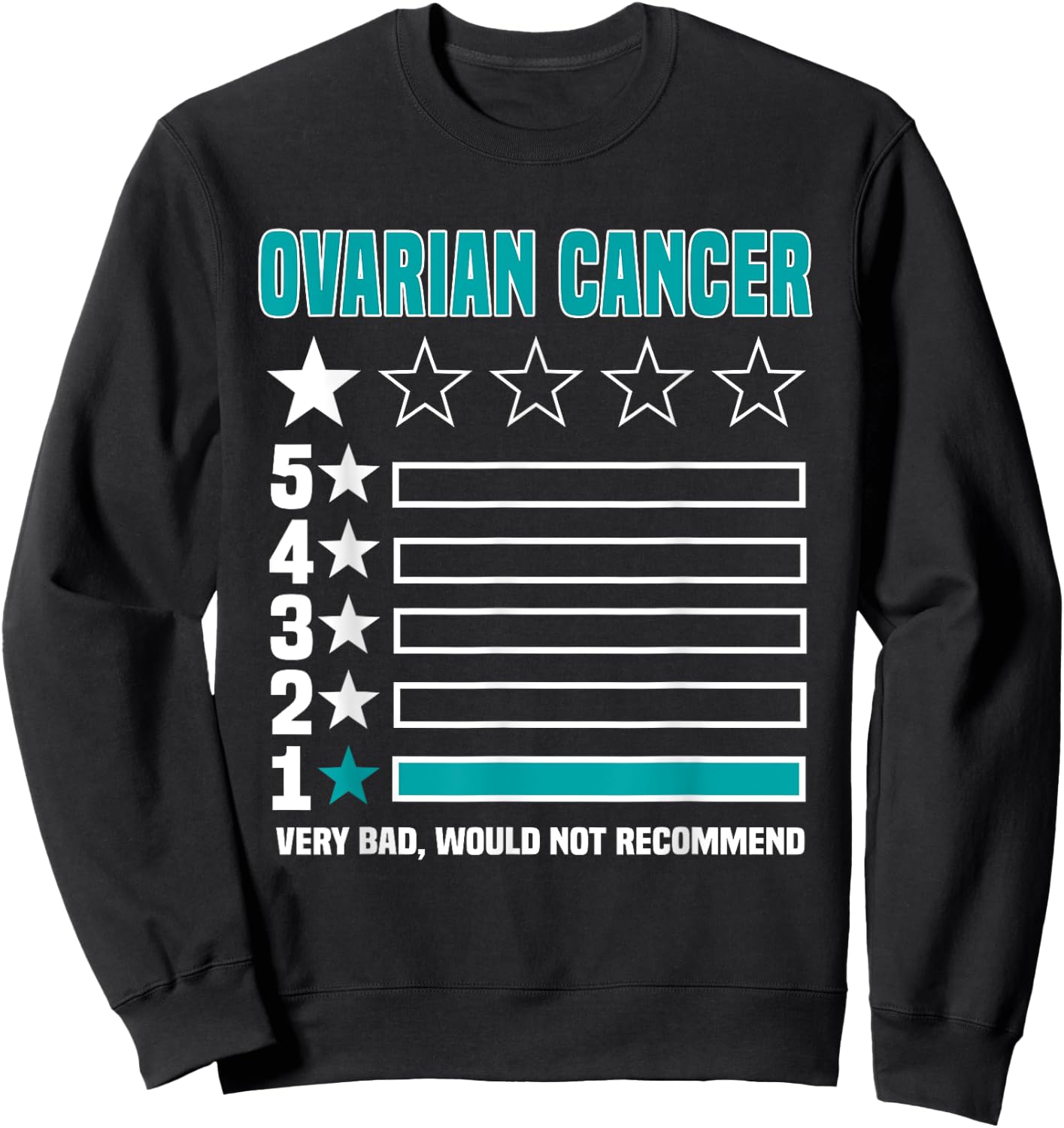 Ovarian Cancer Ovary Women Mother's Day Sweatshirt - Sweatshirt | Black