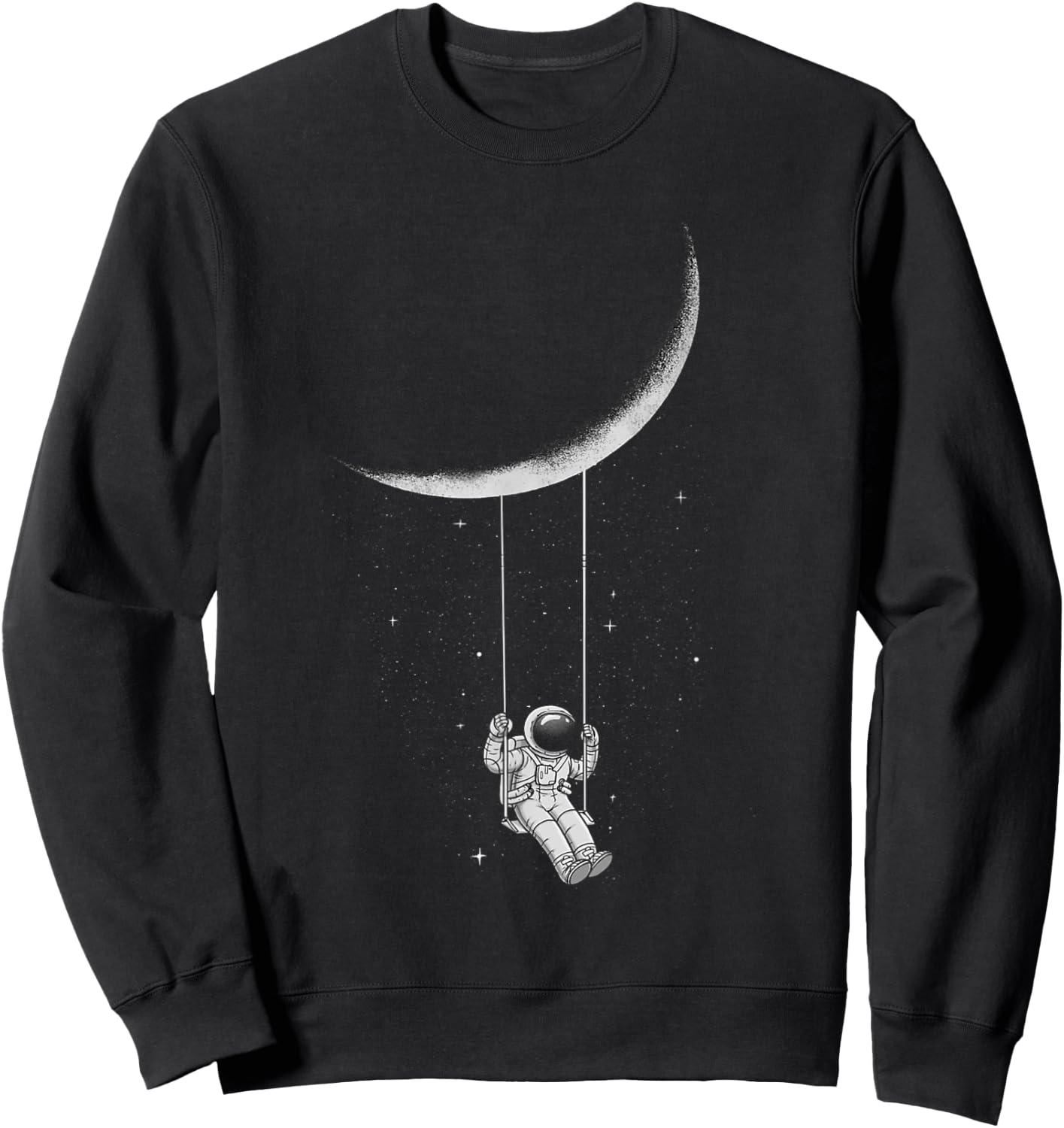 Swinging on the moon Sweatshirt - Sweatshirt | Black
