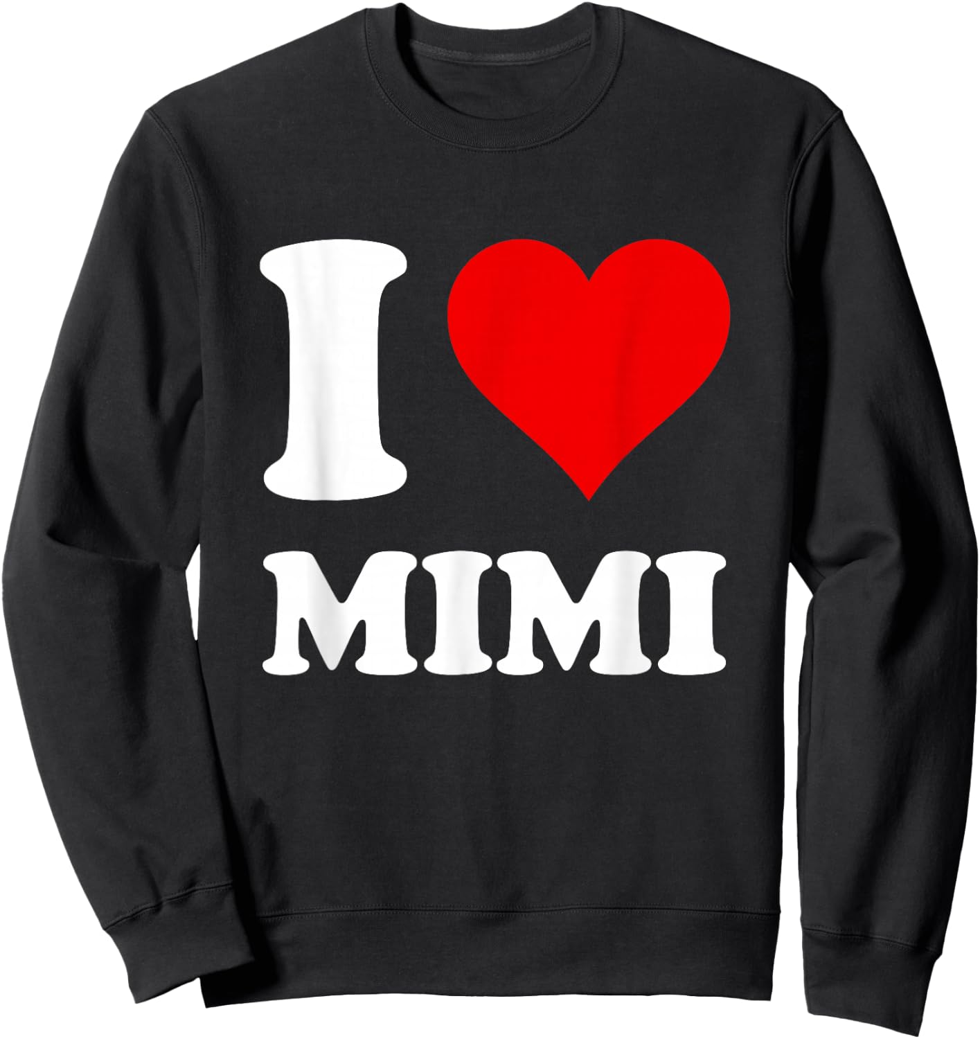 Red Heart I Love Mimi Sweatshirt - Sweatshirt | Black
